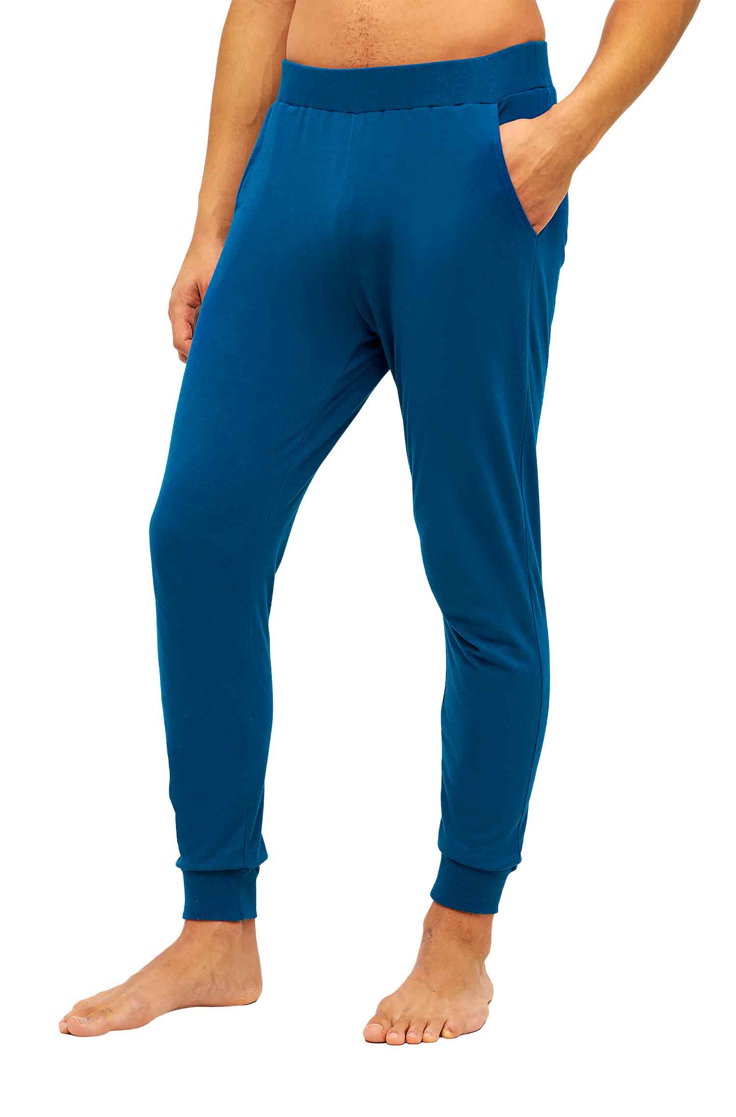 Alpaka Pyjama Herren Hose DREAMLINE aus Alpaka-Baumwoll-Mix-midnight blue
