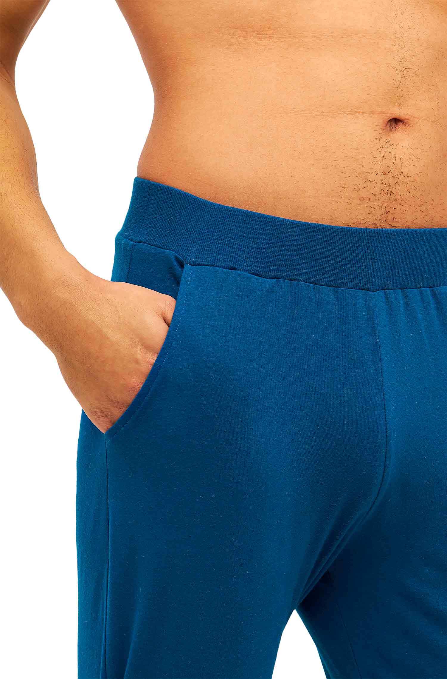 Alpaka Pyjama Herren Hose DREAMLINE aus Alpaka-Baumwoll-Mix-midnight blue