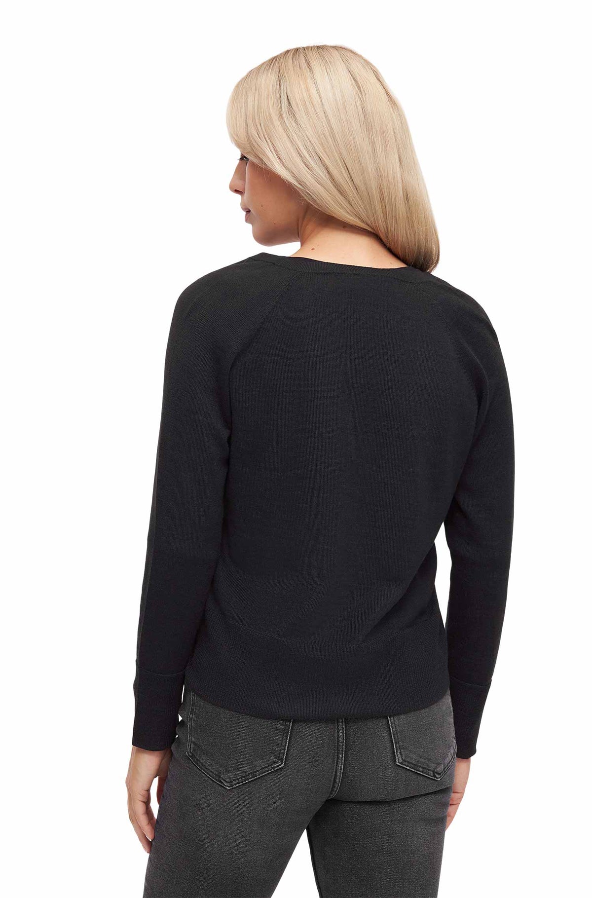 Alpaka Strickjacke ALINA-schwarz