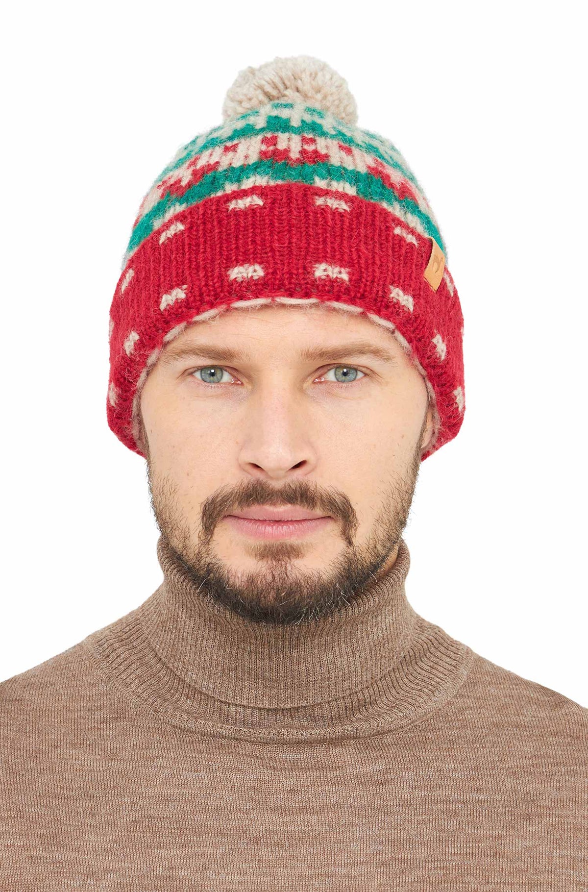 Alpaka Mütze NAVIDAD, mit Bommel-navidad