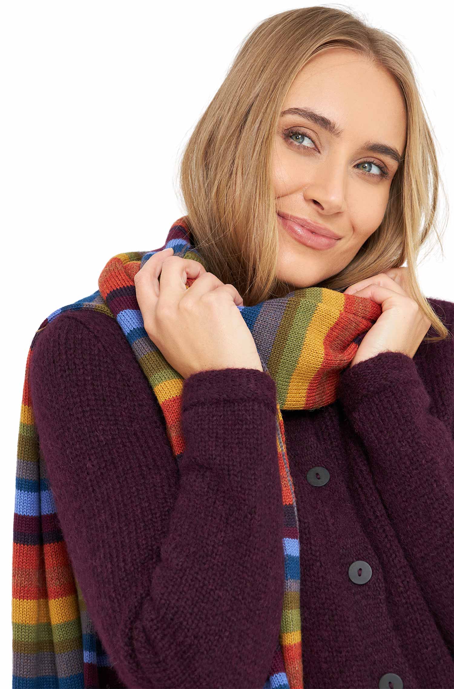 Alpaka Schal ARCO IRIS XXL aus 100% Baby Alpaka-arco iris