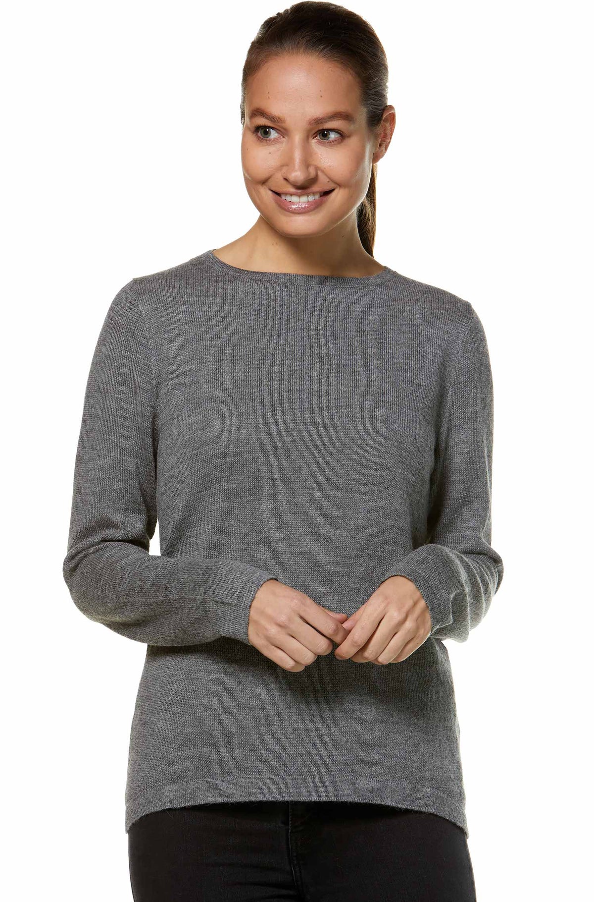 Alpaka Pullover UNI-grau