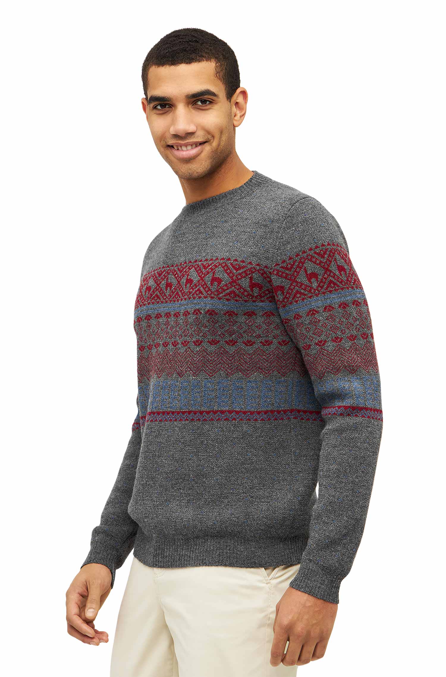 Alpaka Pullover NEVADA aus 100% Baby Alpaka-grau