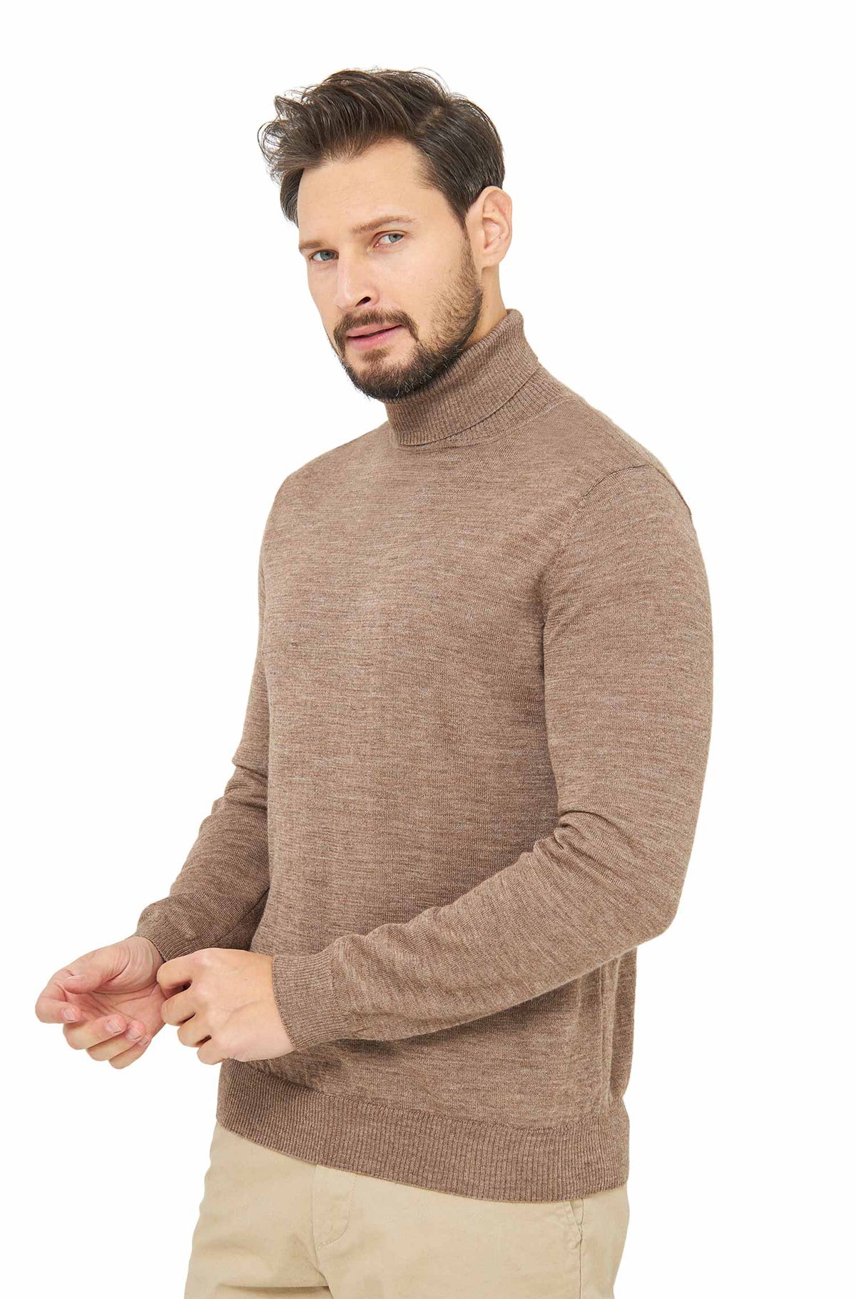 Alpaka Rollkragenpullover MADAI-sand