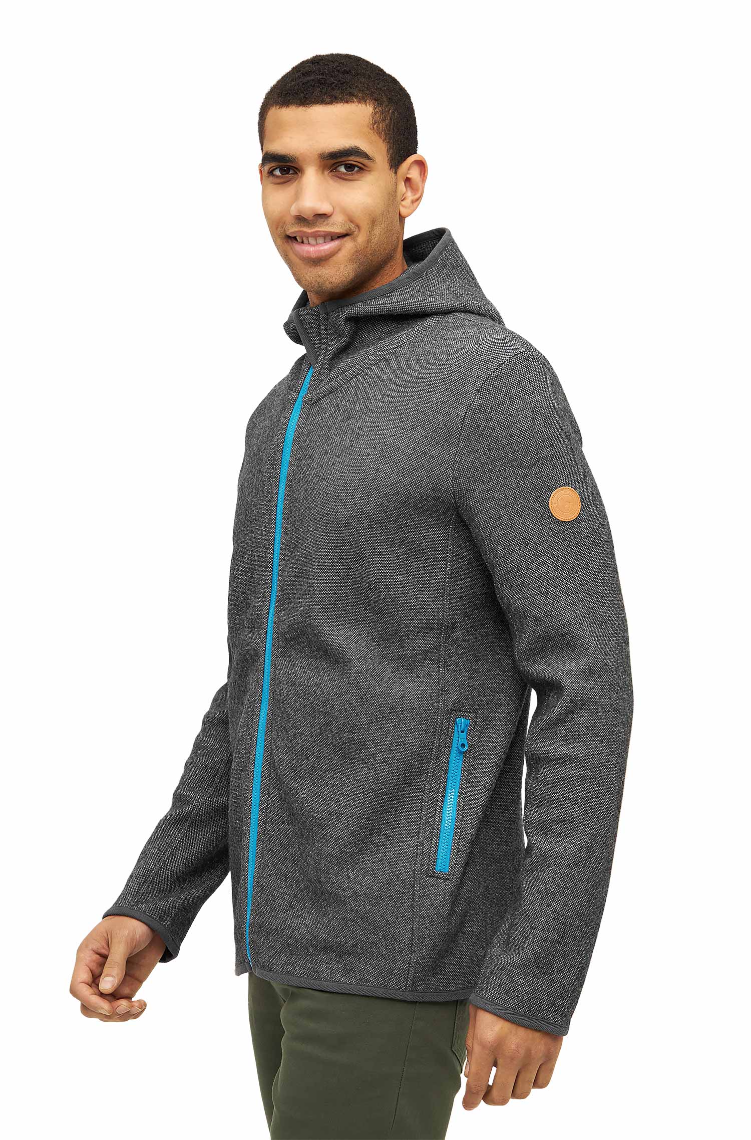 Alpaka Kapuzenjacke ALPACA SPORT aus Alpaka-Woll-Mix-anthrazit