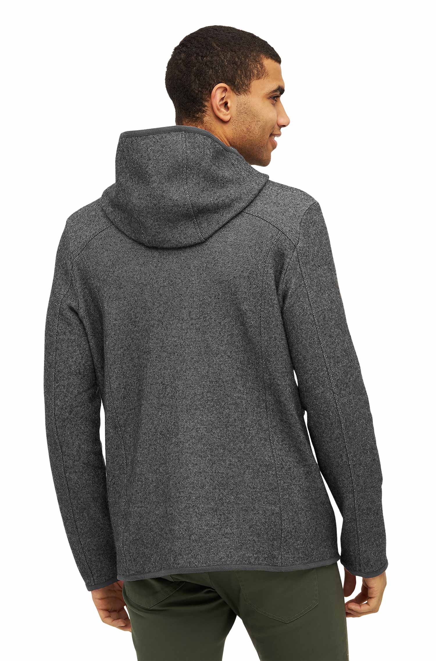 Alpaka Kapuzenjacke ALPACA SPORT aus Alpaka-Woll-Mix-anthrazit