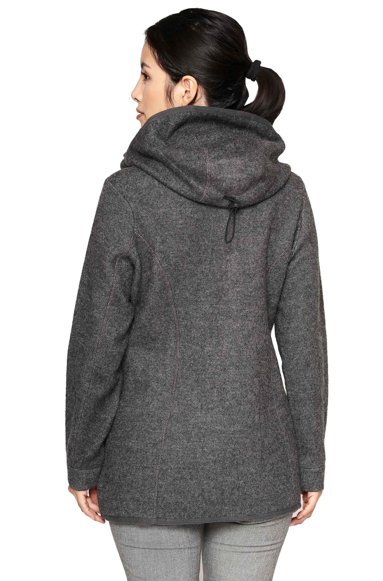 Alpaka Kapuzenjacke ALPACA SPORT aus Alpaka-Woll-Mix-anthrazit