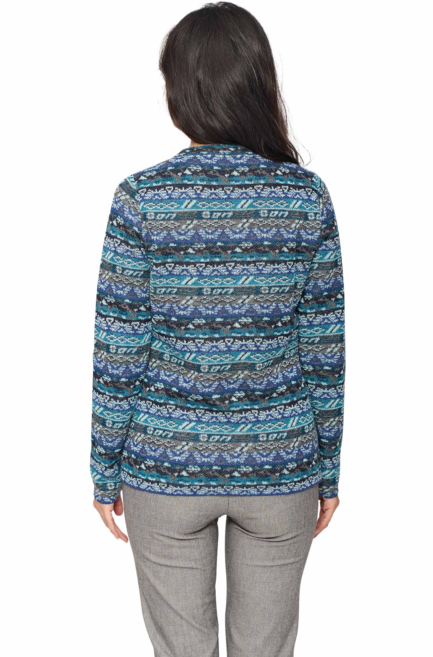 Alpaka Strickjacke TAMIA aus 100% Baby Alpaka-aqua