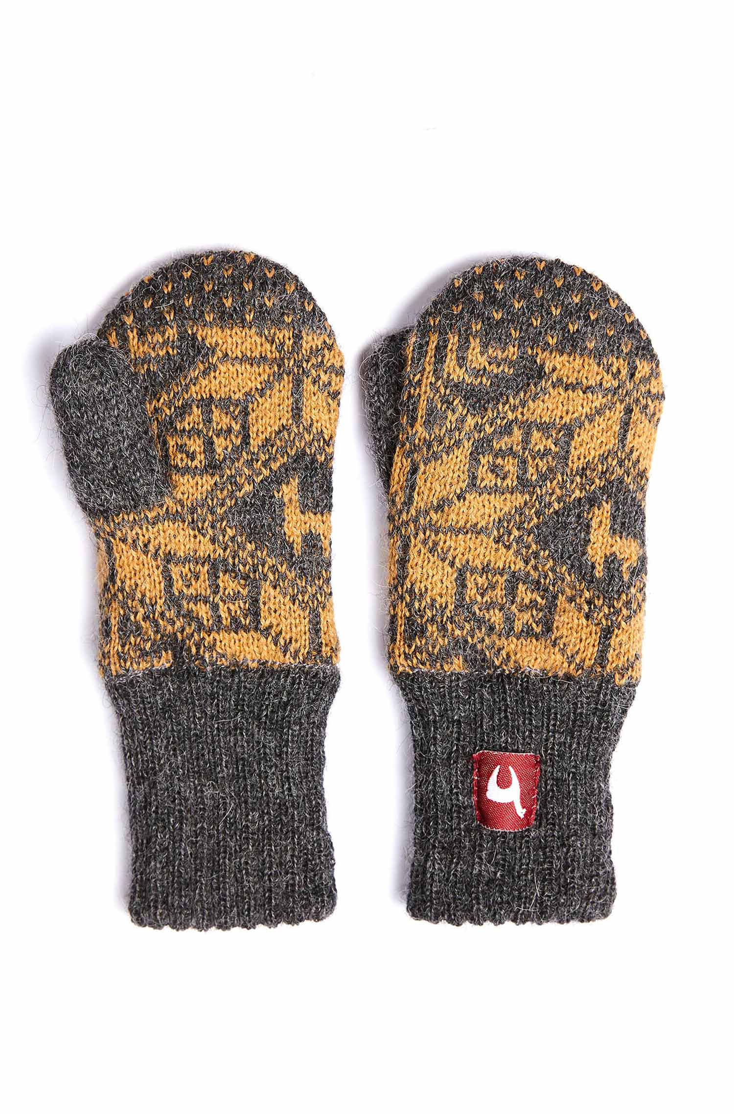 Alpaka Fäustlinge ANDEN ROCA aus 100% Alpaka Superfine-grau