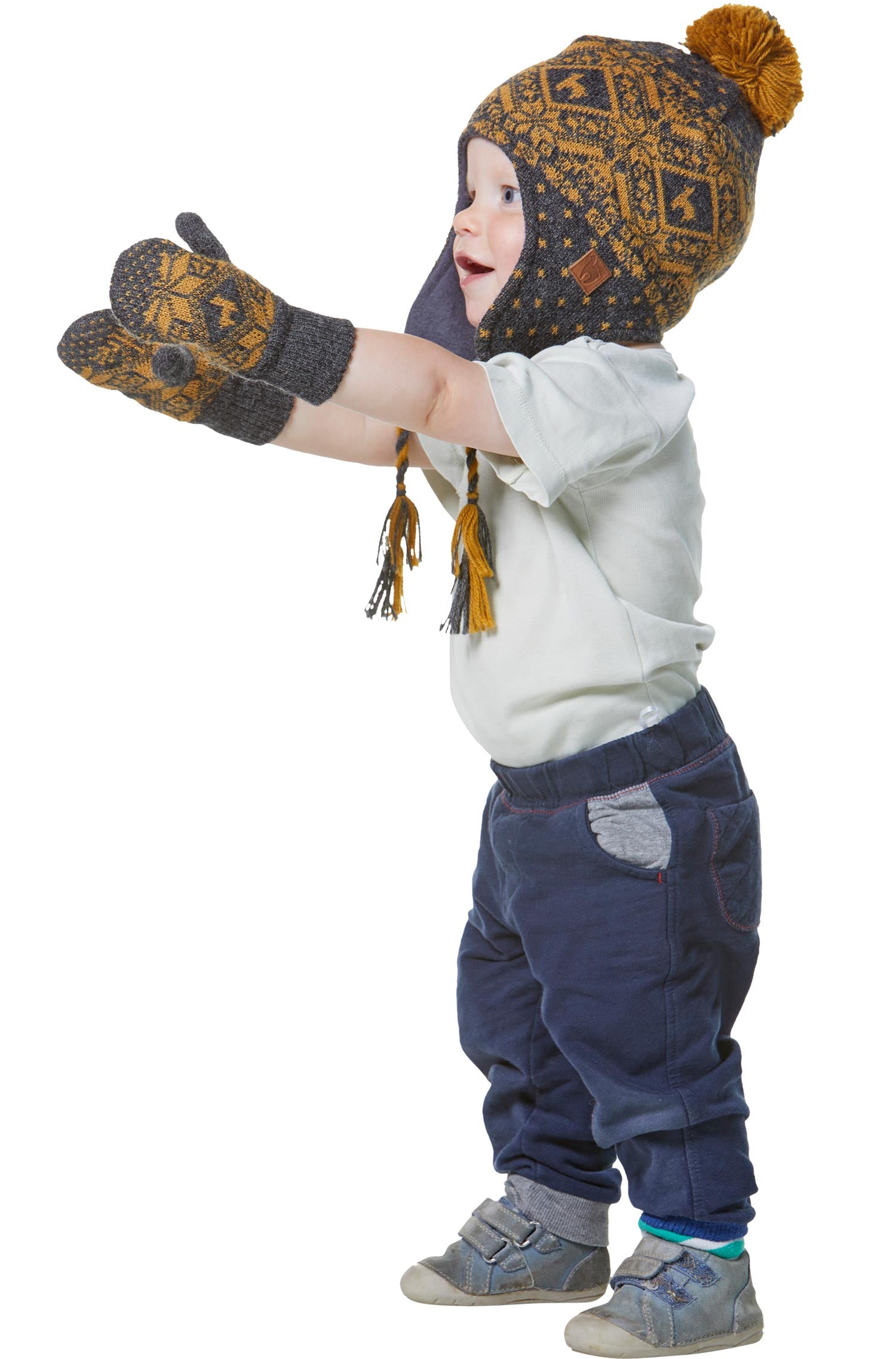 Alpaka Fäustlinge ANDEN ROCA aus 100% Alpaka Superfine-grau