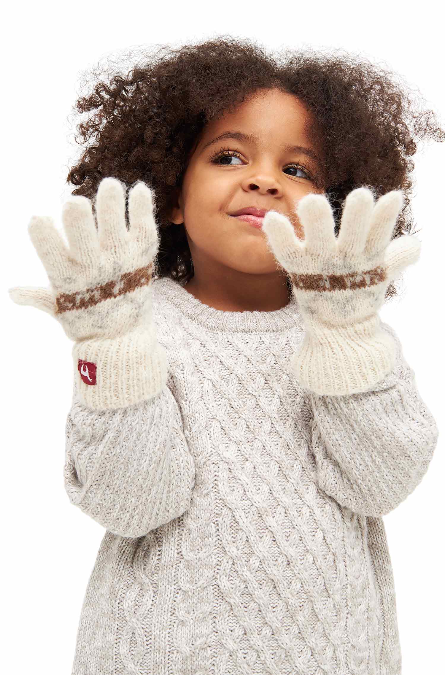 Alpaka Fingerhandschuhe NATURA aus 100% Alpaka Superfine-weiss