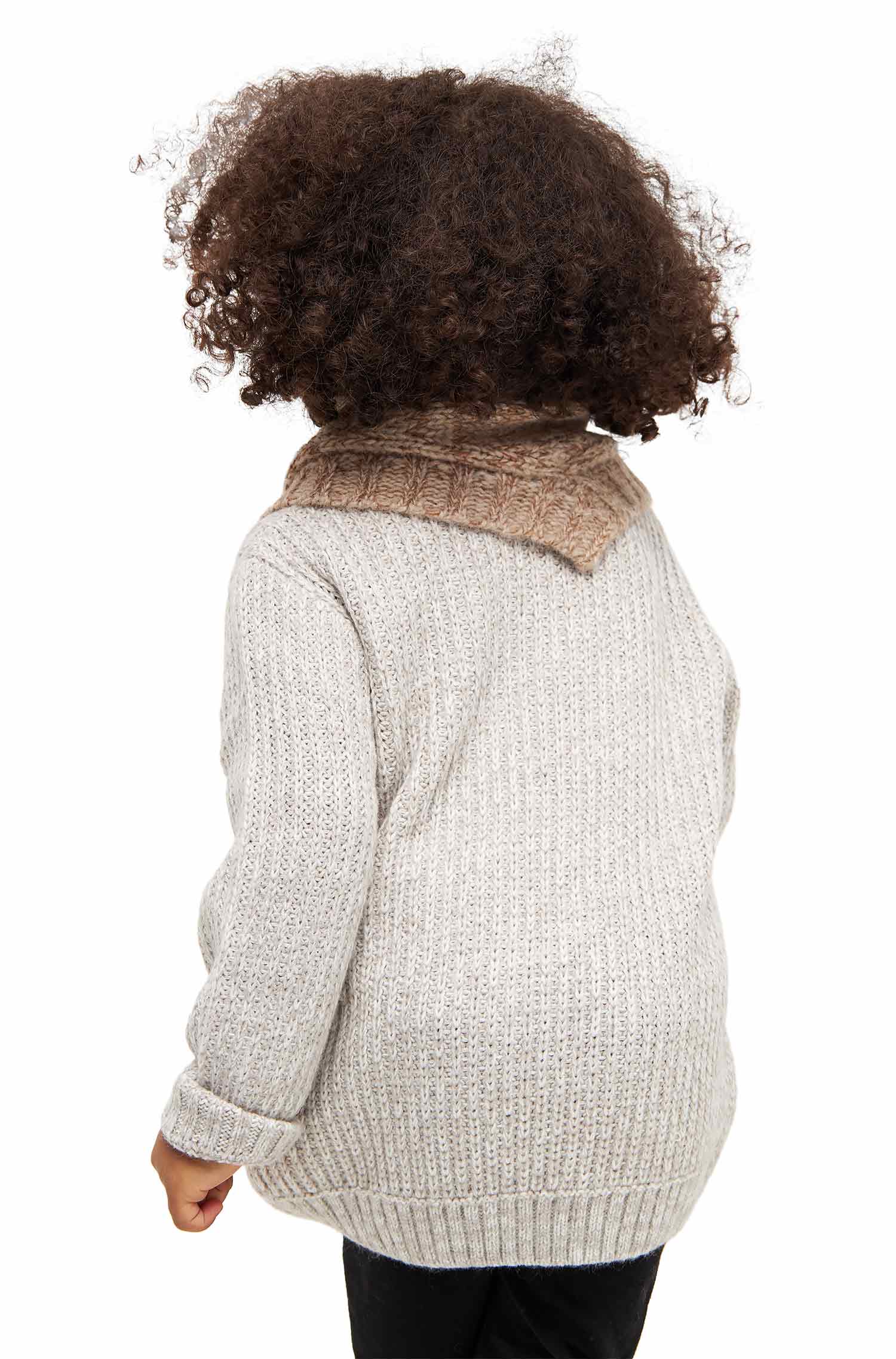 Alpaka Schal MOMO (für Kinder) aus Baby Alpaka-Merino-Mix-beige