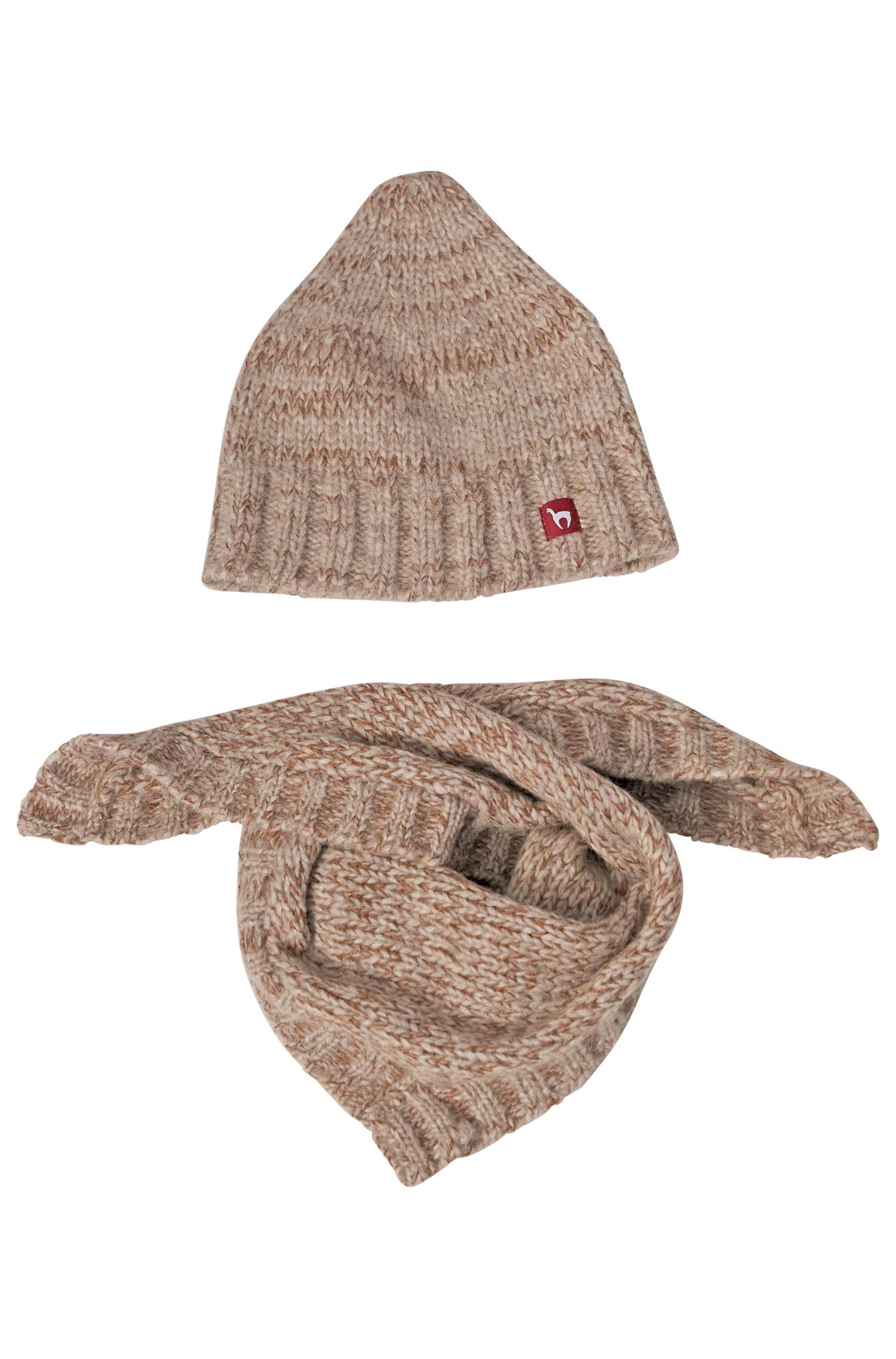Alpaka Schal MOMO (für Kinder) aus Baby Alpaka-Merino-Mix-beige