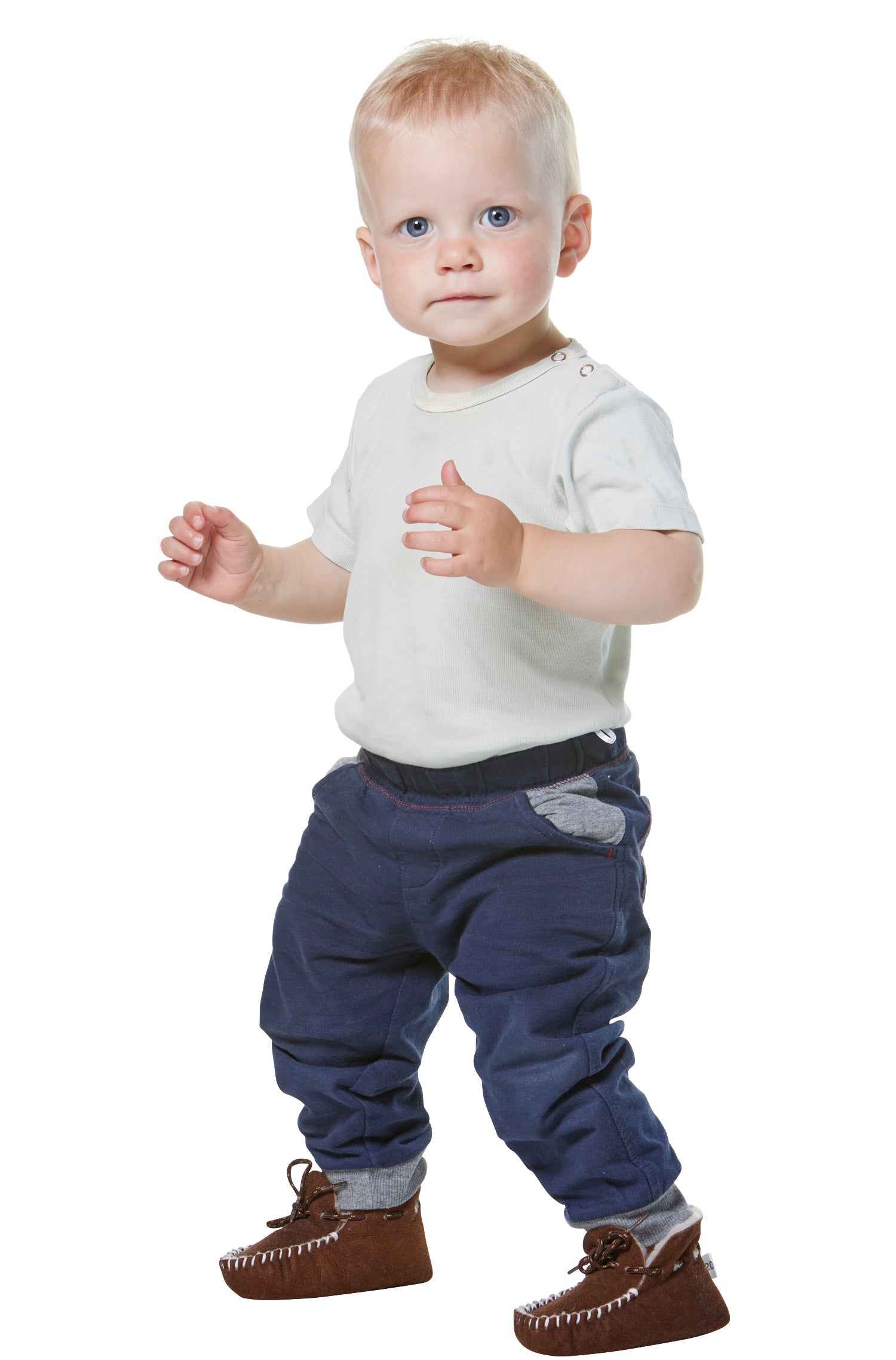 Alpaka Fellpantoffeln (Gr. 18-24) aus 100% Schafwolle-braun