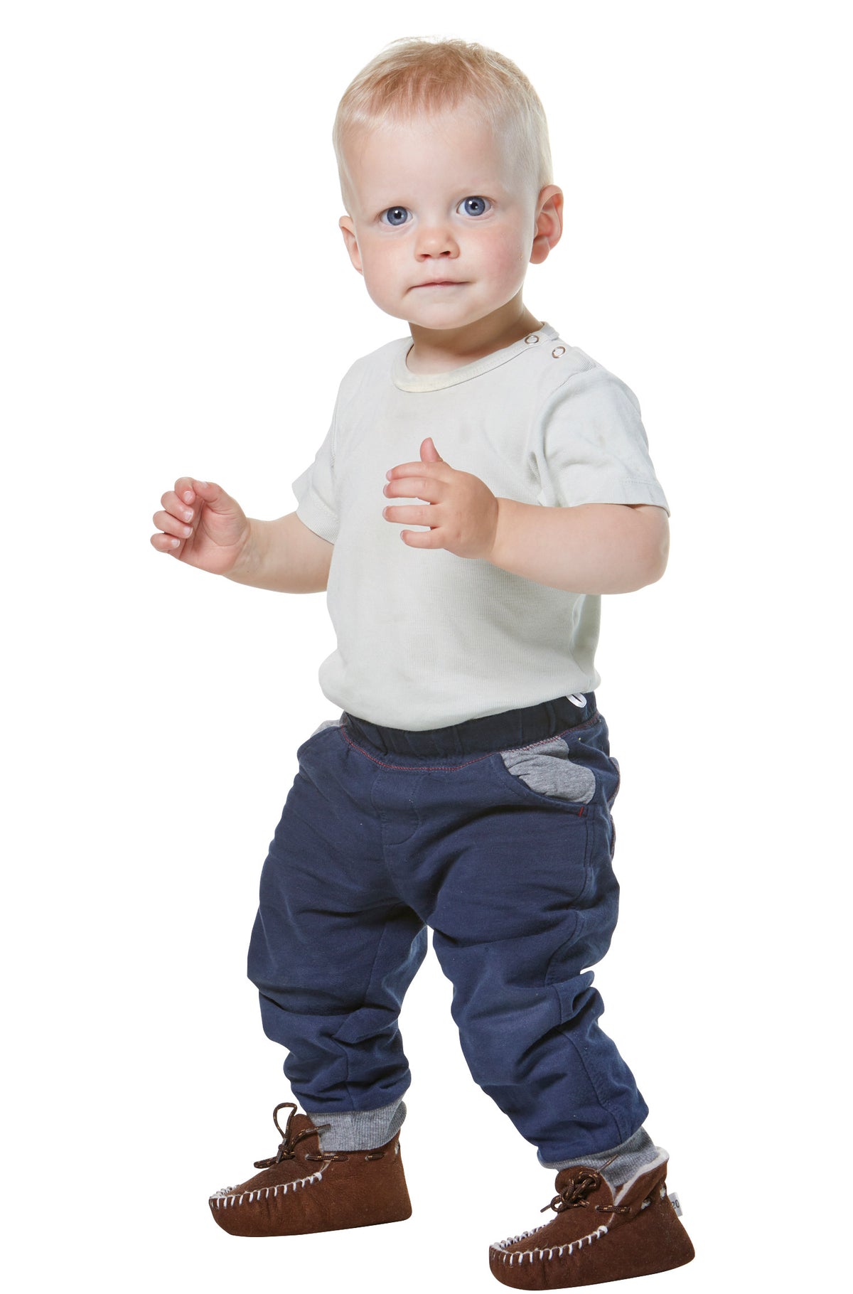 Alpaka Fellpantoffeln (Gr. 18-24) aus 100% Schafwolle-braun