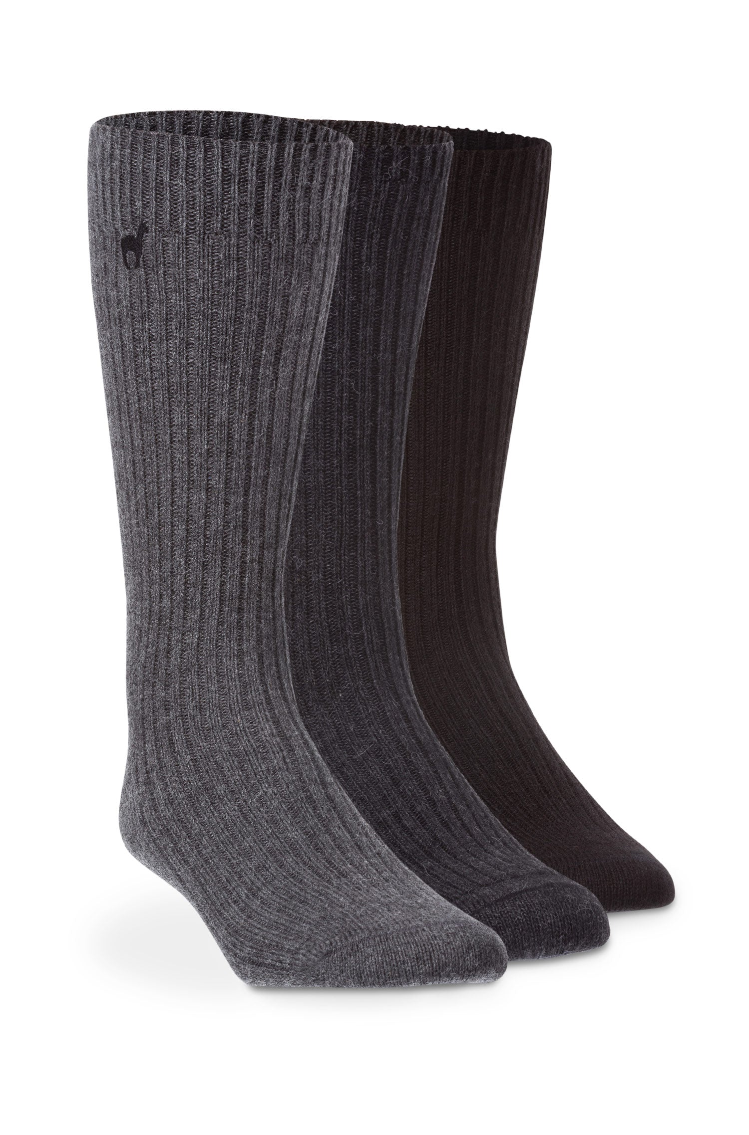 Alpaka Socken PREMIUM aus 70% Baby Alpaka & 25% Baumwolle-schwarz