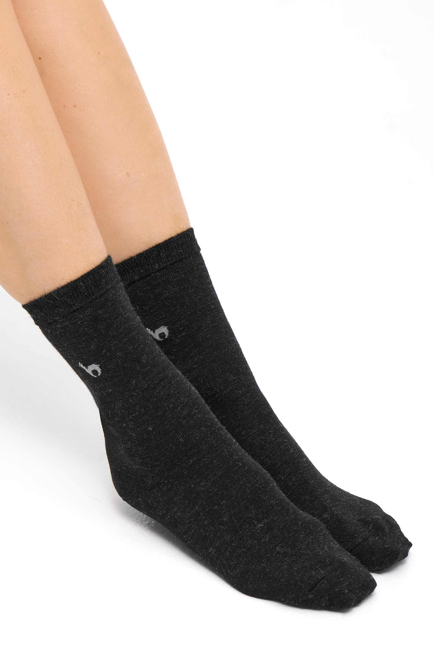 Alpaka Socken BUSINESS PREMIUM aus 70% Alpaka & 20% Pima Baumwolle-anthrazit