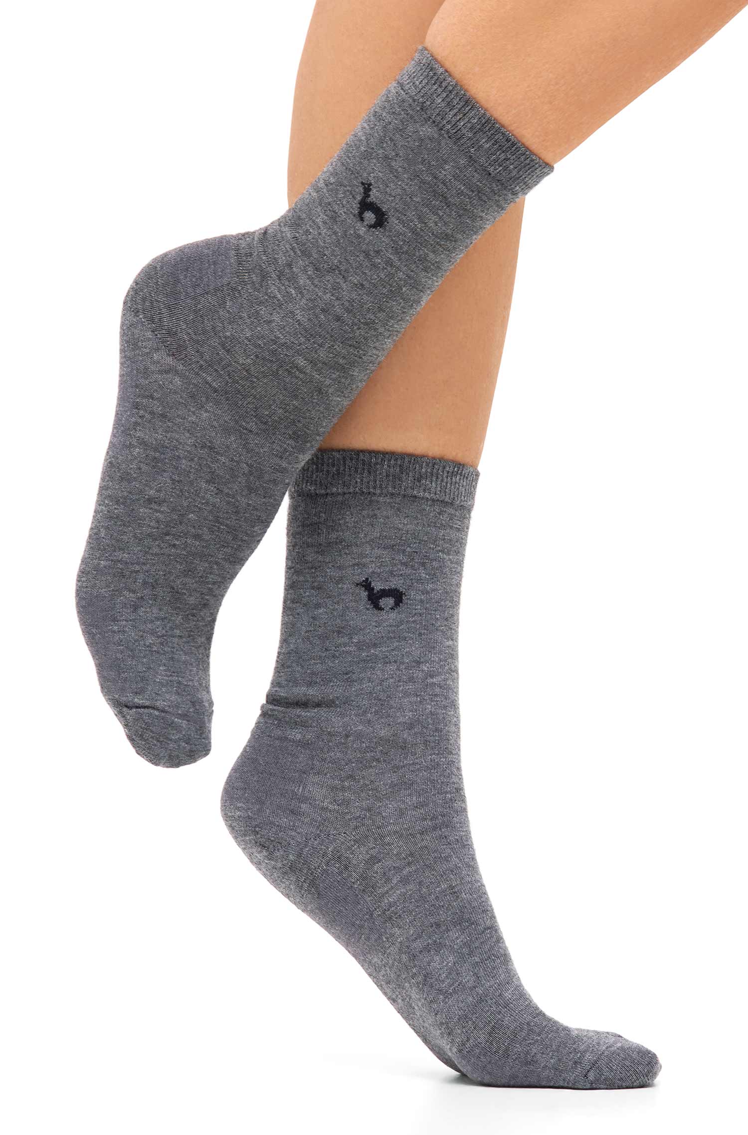 Alpaka Socken BUSINESS PREMIUM aus 70% Alpaka & 20% Pima Baumwolle-grau