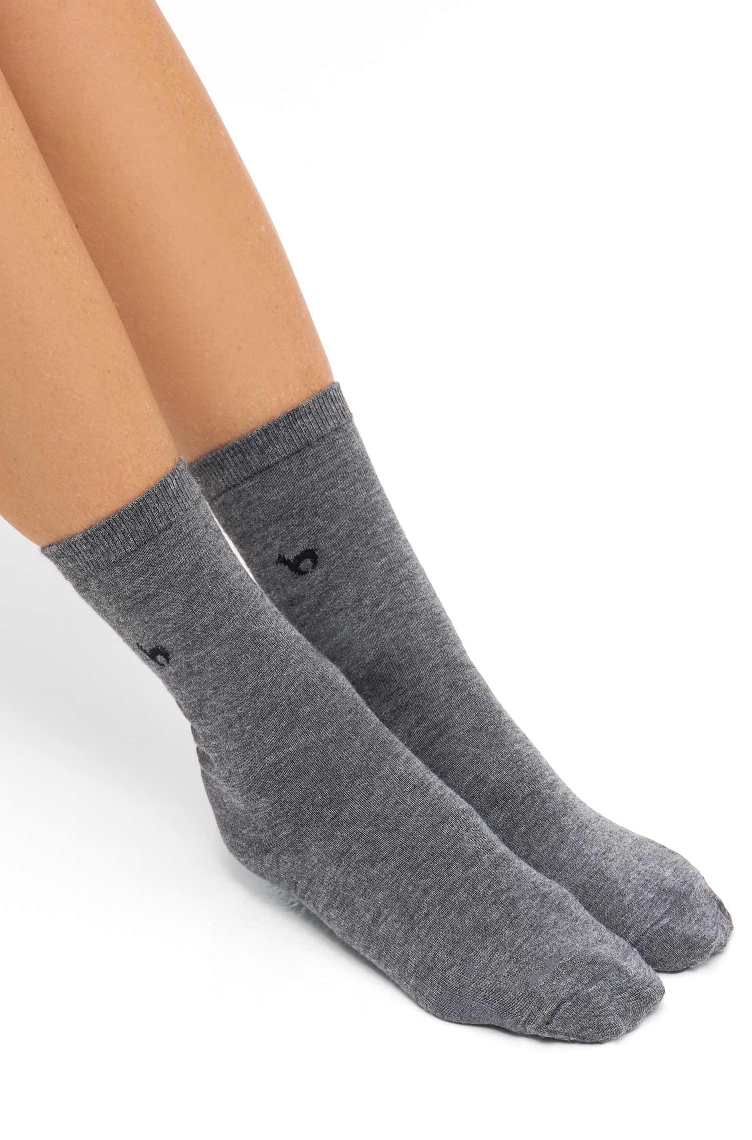 Alpaka Socken BUSINESS PREMIUM aus 70% Alpaka & 20% Pima Baumwolle-grau