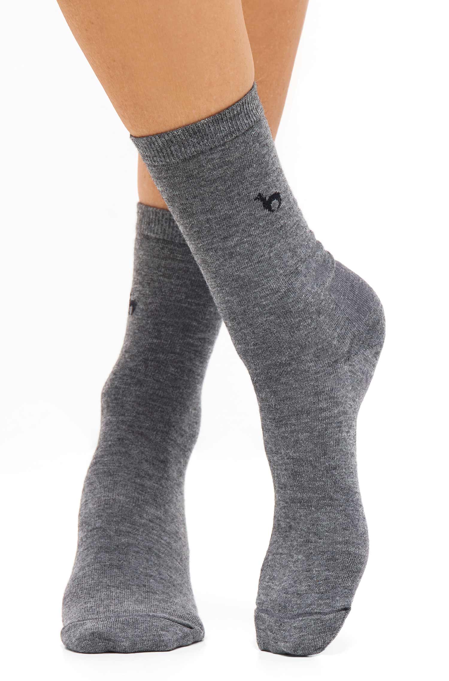 Alpaka Socken BUSINESS PREMIUM aus 70% Alpaka & 20% Pima Baumwolle-grau