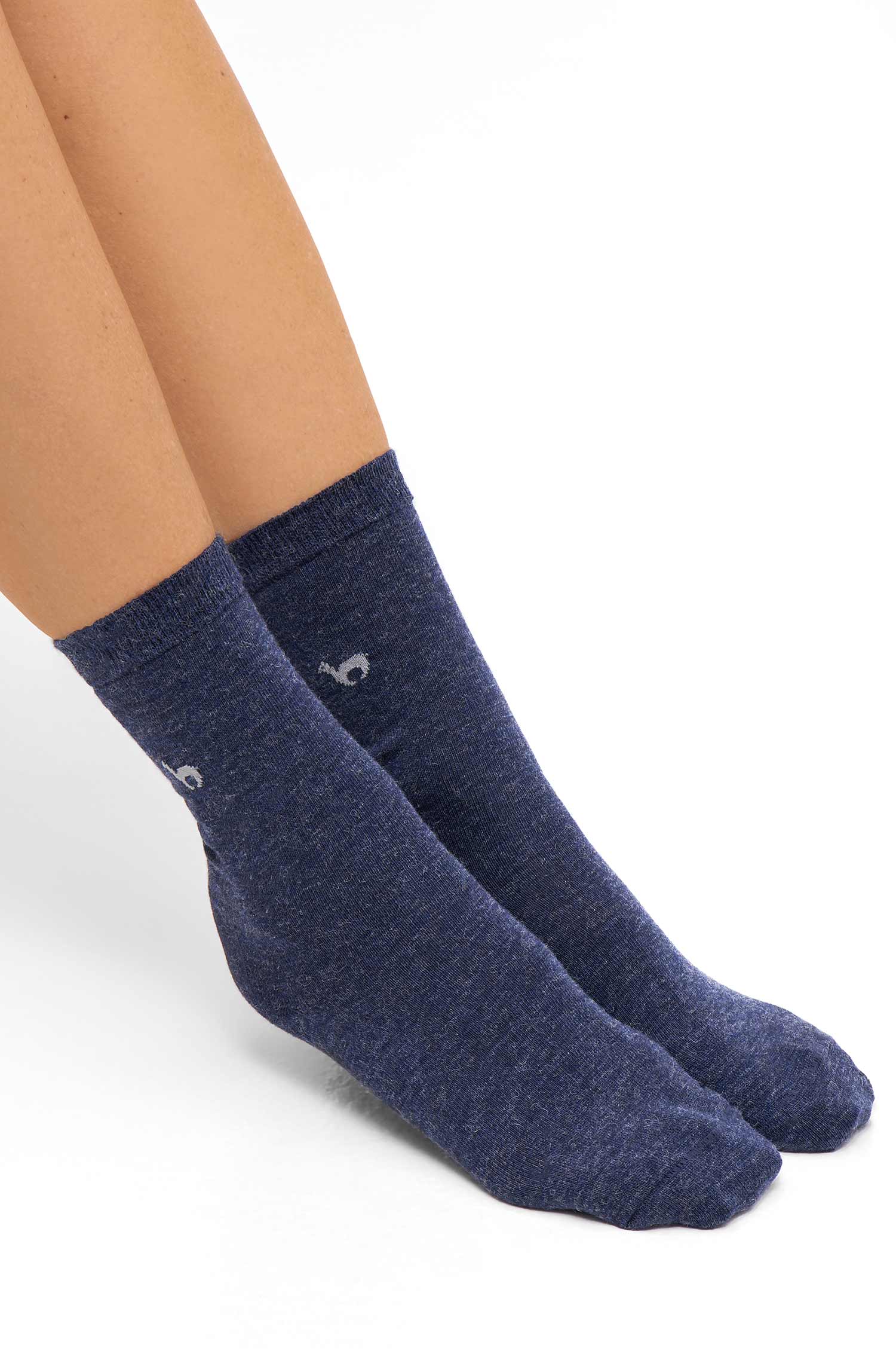 Alpaka Socken BUSINESS PREMIUM aus 70% Alpaka & 20% Pima Baumwolle-saturnblau