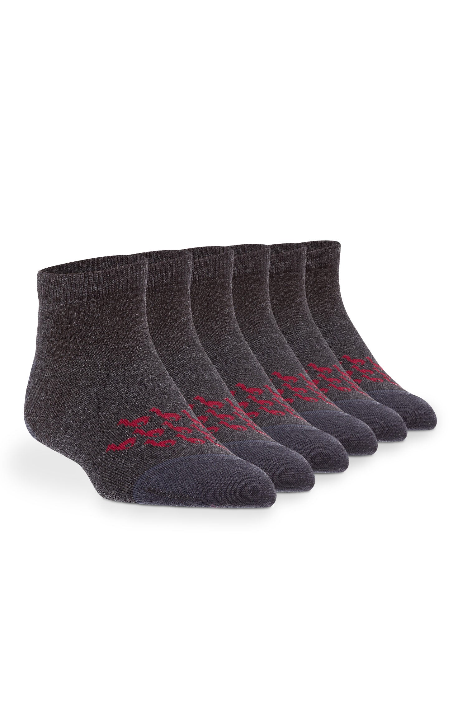 Alpaka SNEAKER-SOCKEN 6er Pack aus 70% Baby Alpaka & 25% Pima Baumwolle-anthrazit