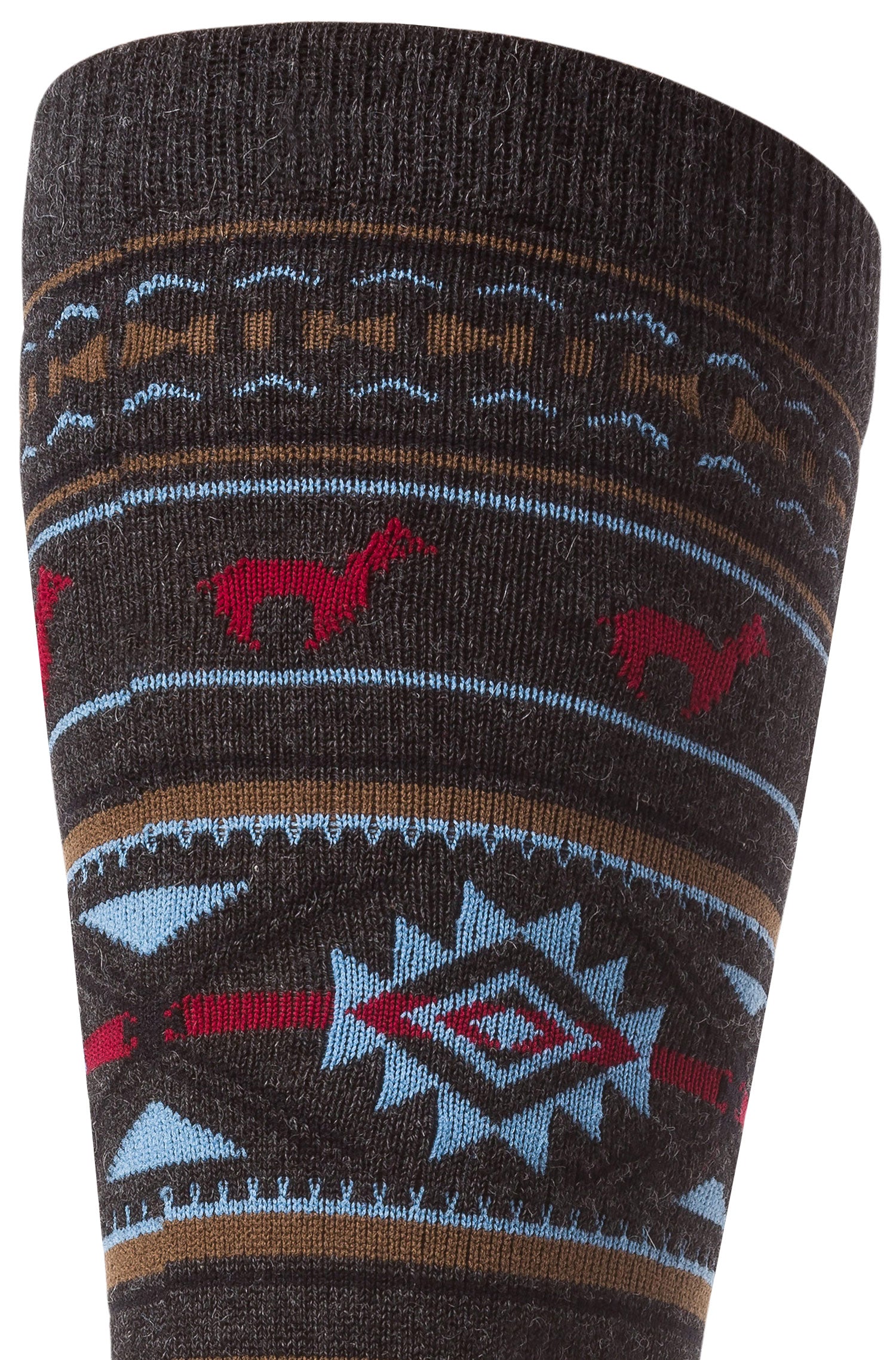 Alpaka Socken JACQUARD aus 70% Baby Alpaka und 25% Pima Baumwolle-grau/blau