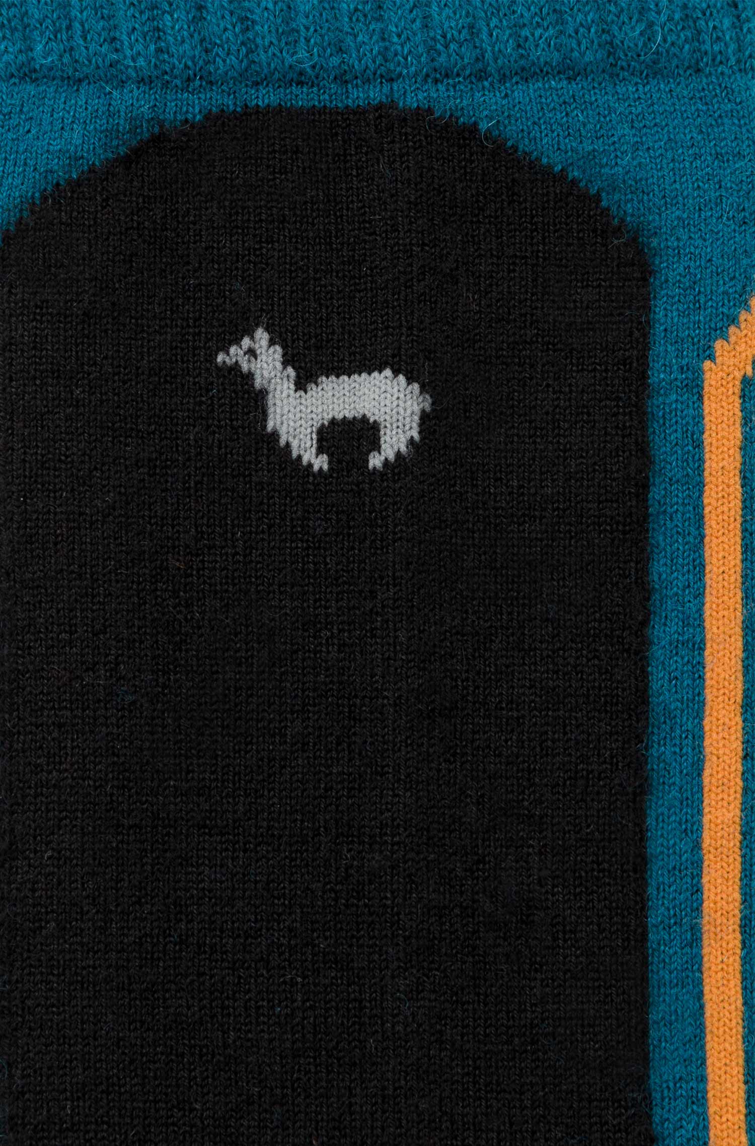 Alpaka Premium SKI- & SPORTSOCKEN aus Alpaka-Baumwoll-Mix-petrol