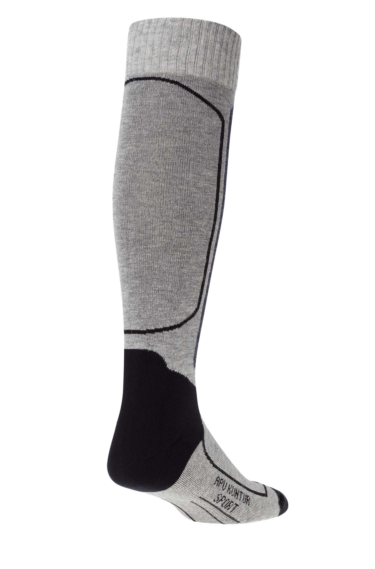 Alpaka Premium SKI- & SPORTSOCKEN 6er Pack aus Alpaka-Baumwoll-Mix-grau
