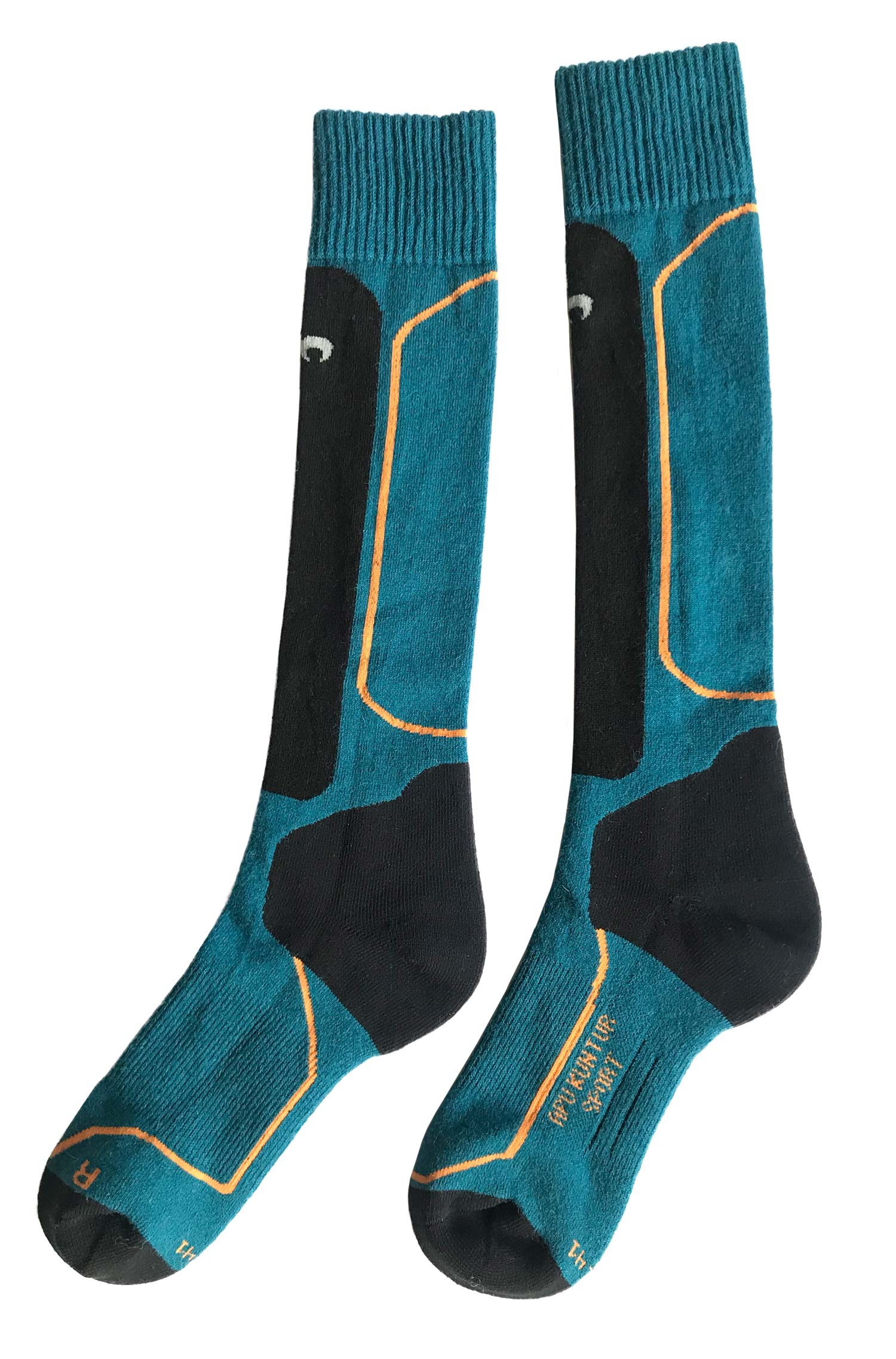 Alpaka Premium SKI- & SPORTSOCKEN 6er Pack aus Alpaka-Baumwoll-Mix-petrol