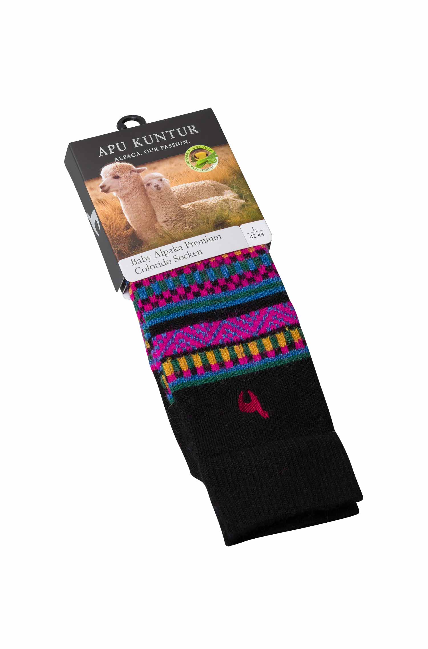 Alpaka Premium Socken COLORIDO aus Baby Alpaka-multi