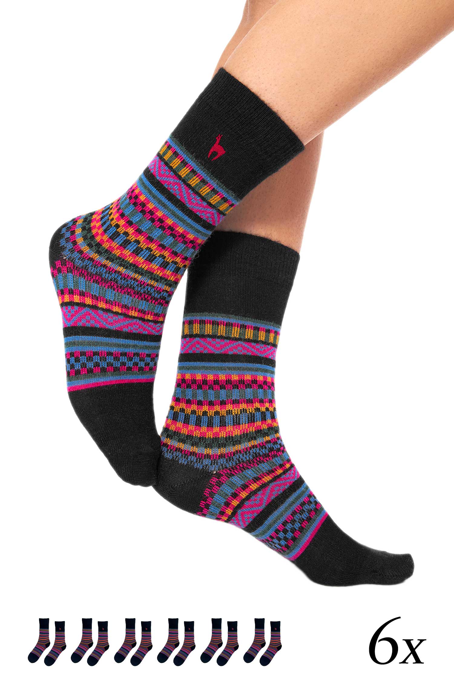 Alpaka Premium Socken COLORIDO aus Baby Alpaka-multi