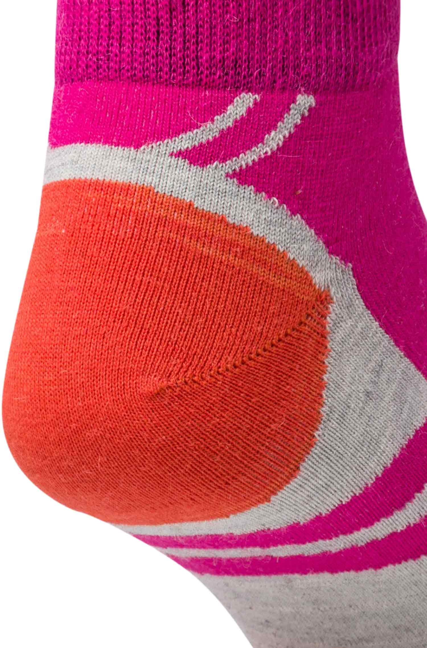 6er-Pack Premium SPORT SNEAKER SOCKE in Naturfaser Qualität-fuchsia/orange