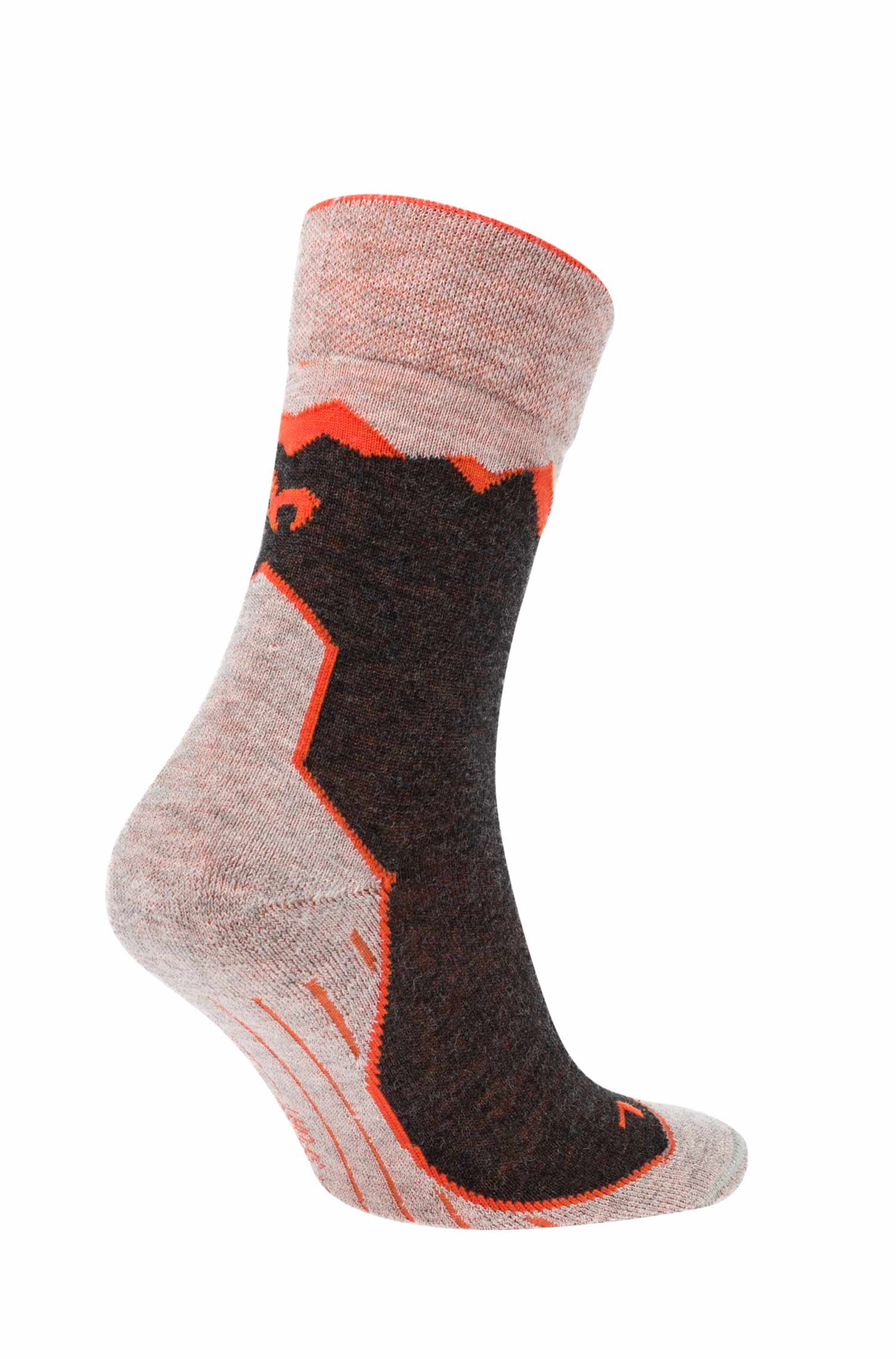 6er-Pack Premium Alpaka WANDERSOCKEN-sand/orange