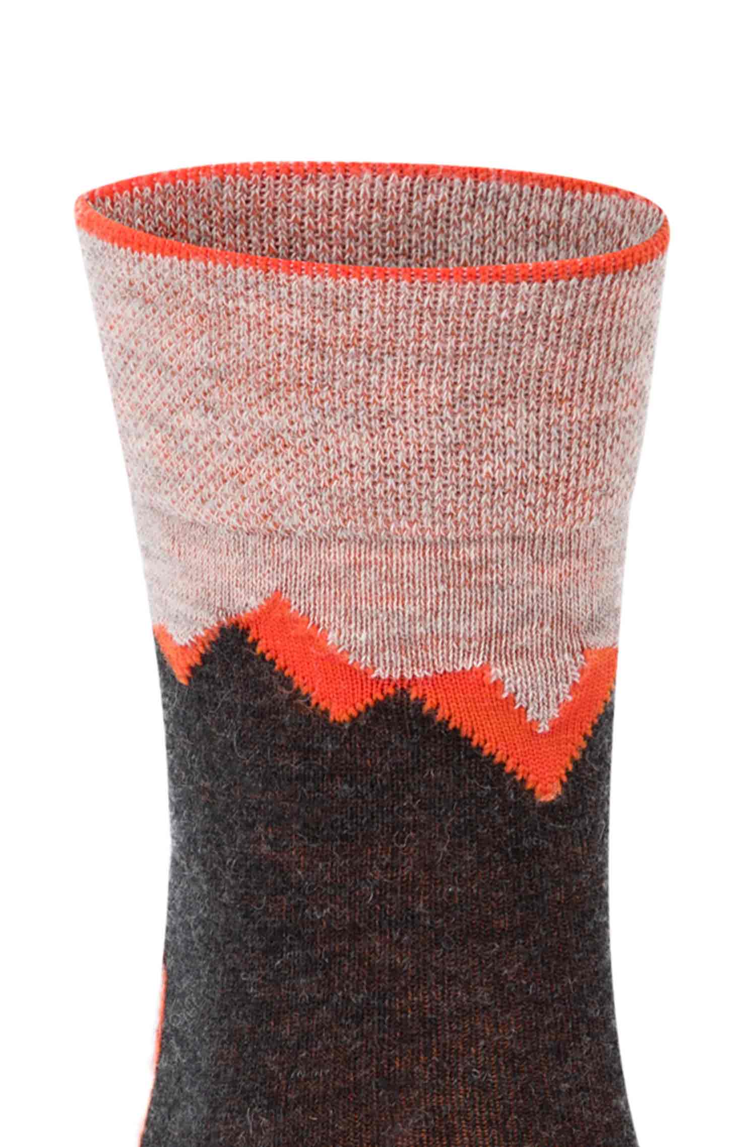 6er-Pack Premium Alpaka WANDERSOCKEN-sand/orange