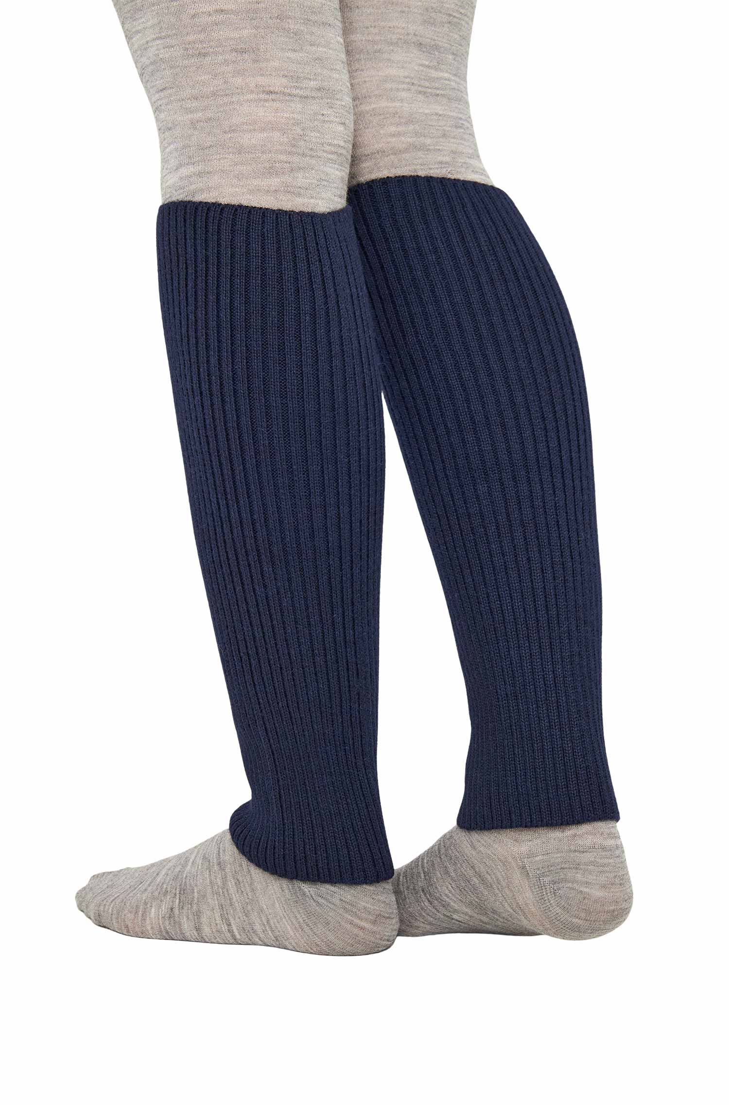 Alpaka Beinstulpen RIPP kurz aus 100% Baby Alpaka-dark navy