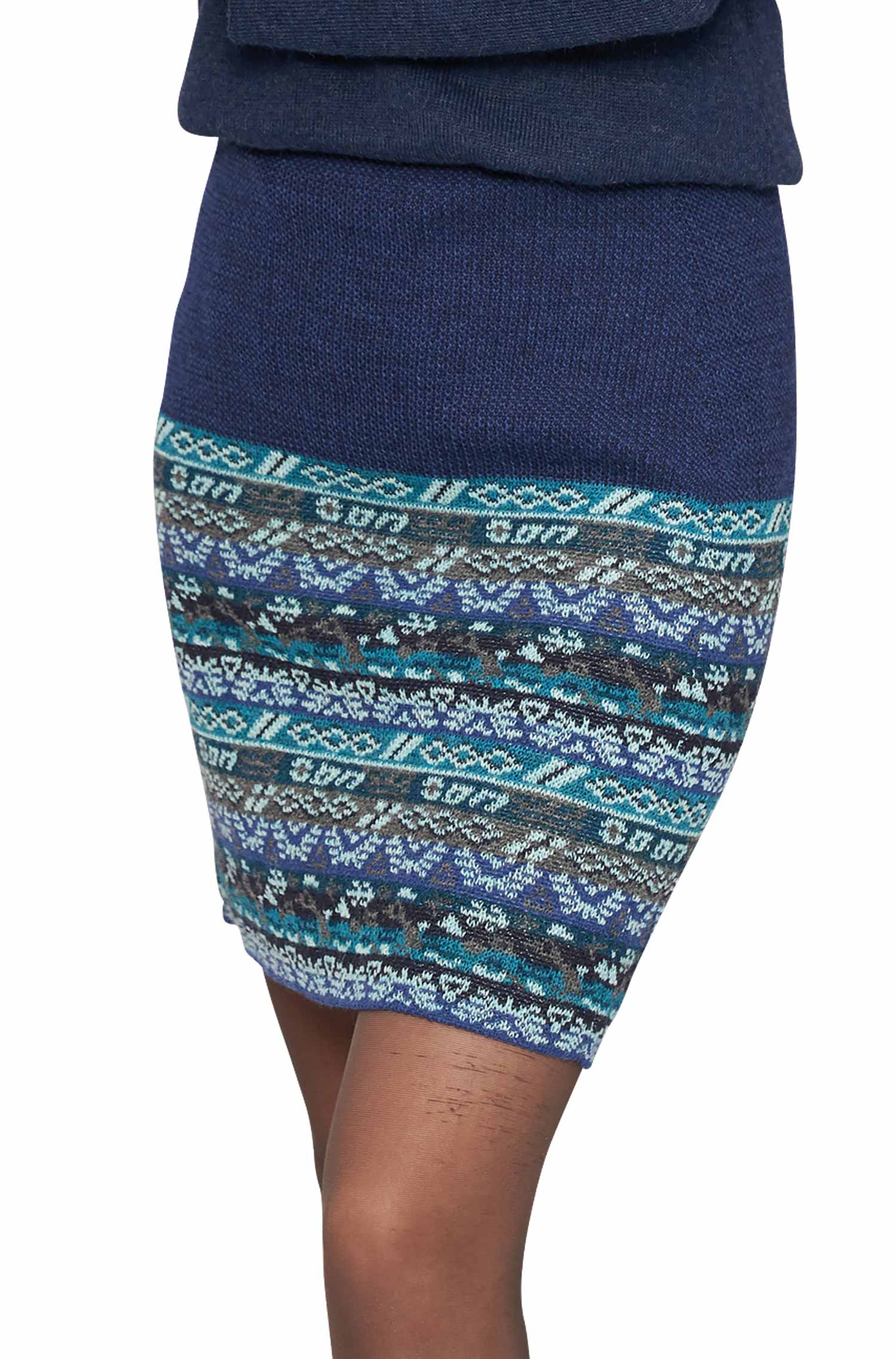 Rock TAMIA aus aus 100% Baby Alpaka-aqua