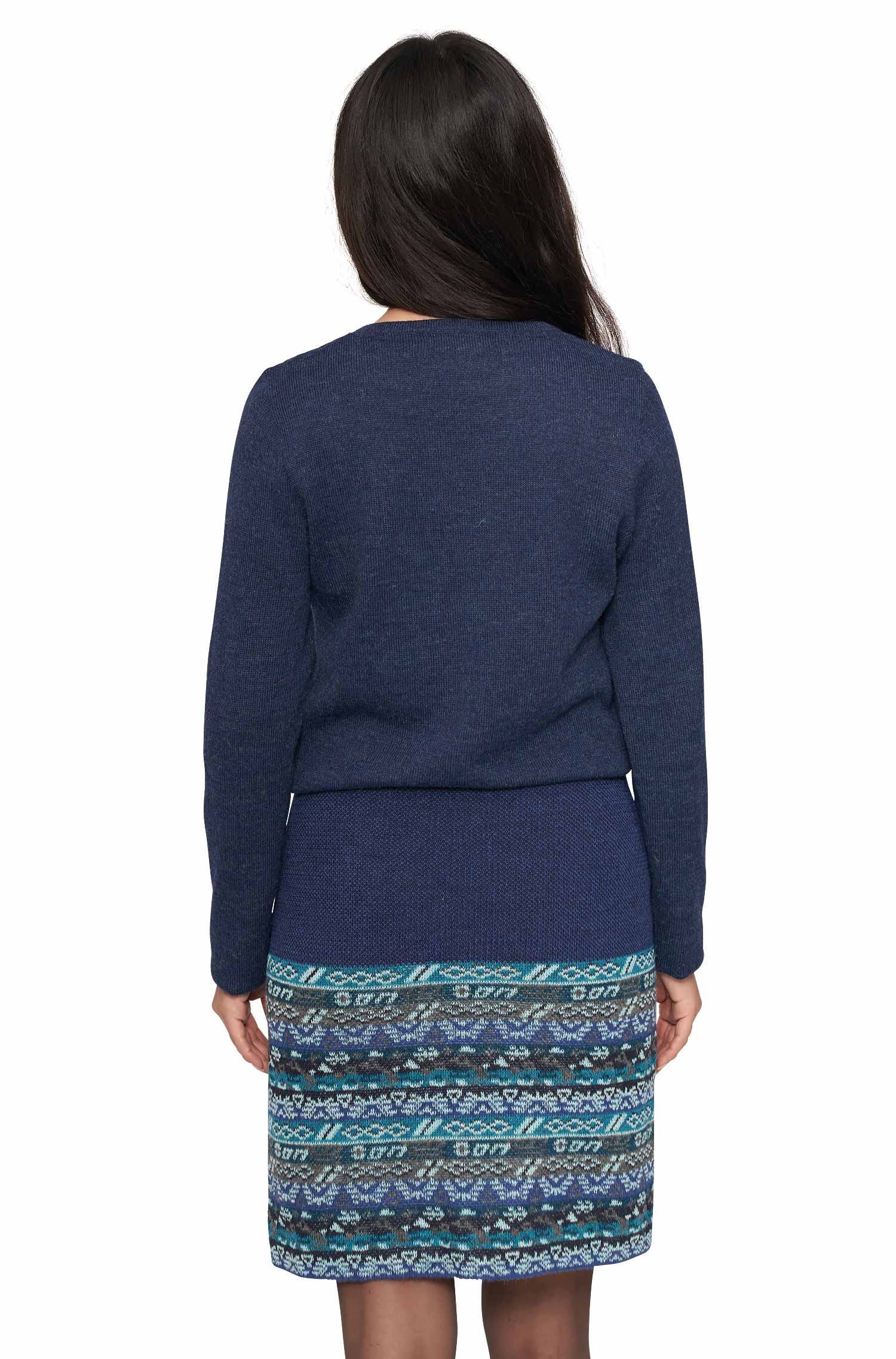 Rock TAMIA aus aus 100% Baby Alpaka-aqua