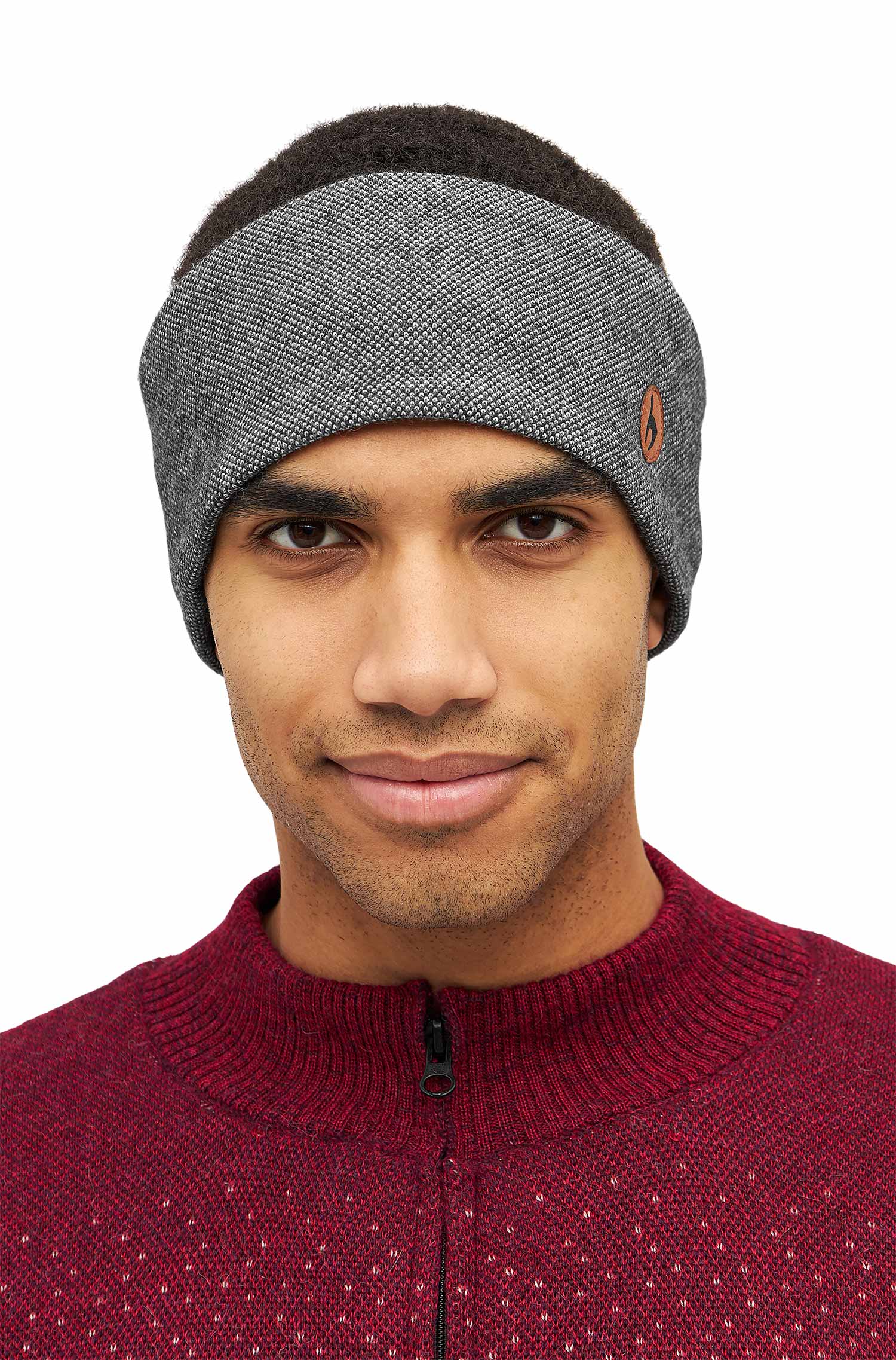 Alpaka Stirnband ALPACA SPORT Stirnband aus 50% Baby Alpaka und 45% Wolle-anthrazit