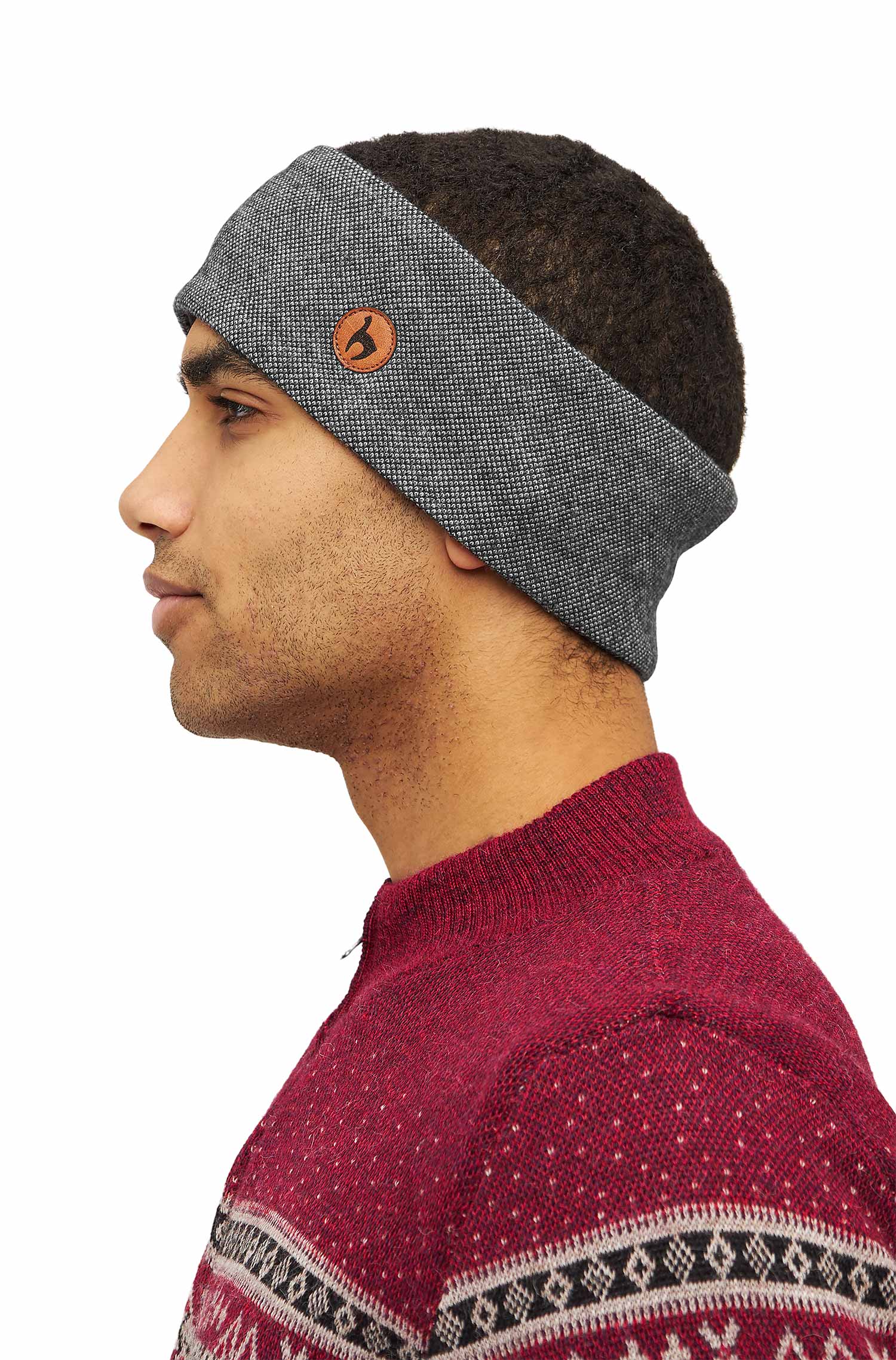 Alpaka Stirnband ALPACA SPORT Stirnband aus 50% Baby Alpaka und 45% Wolle-anthrazit