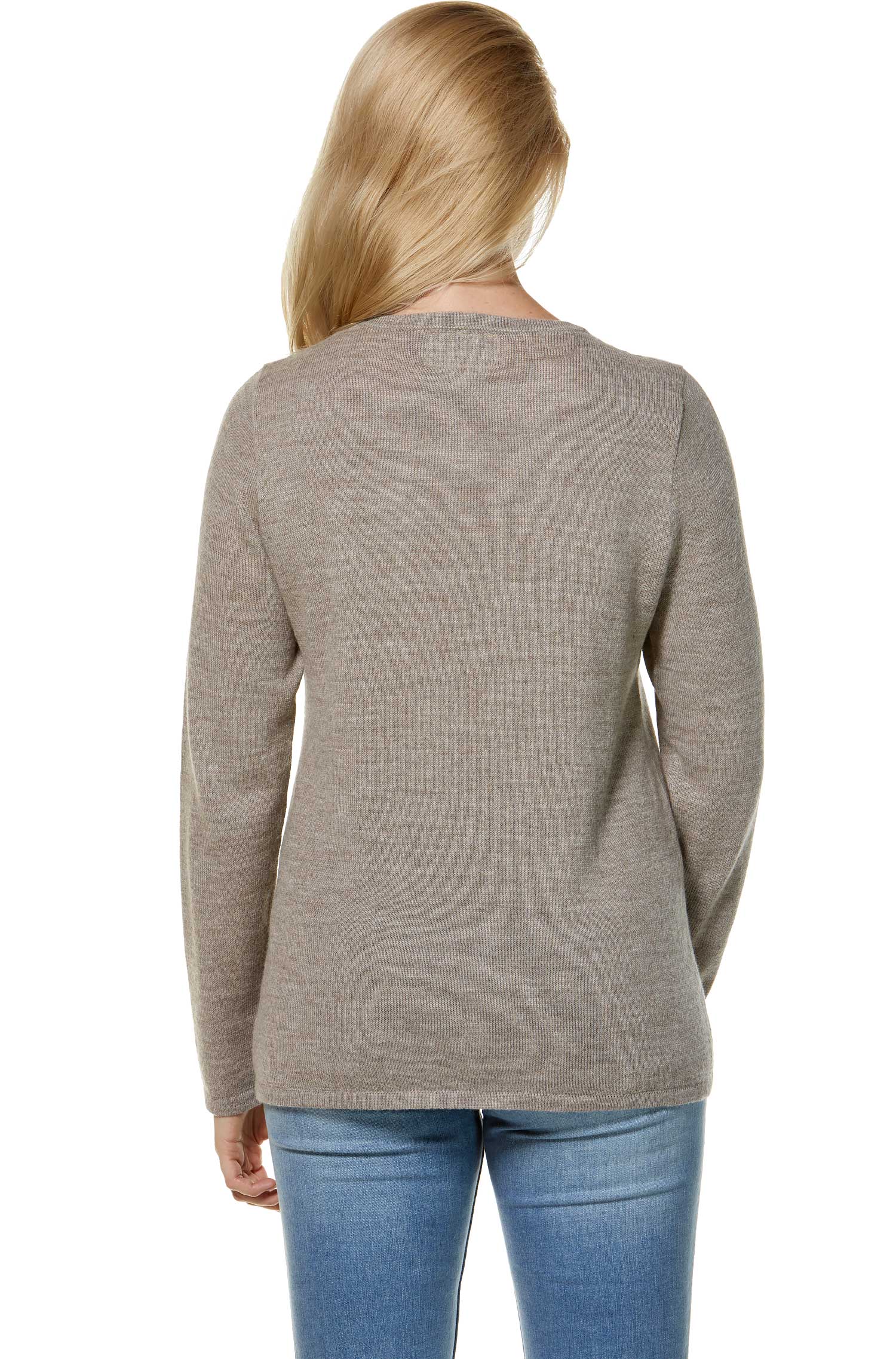 Alpaka Pullover BASIC aus 100% Baby Alpaka-sand