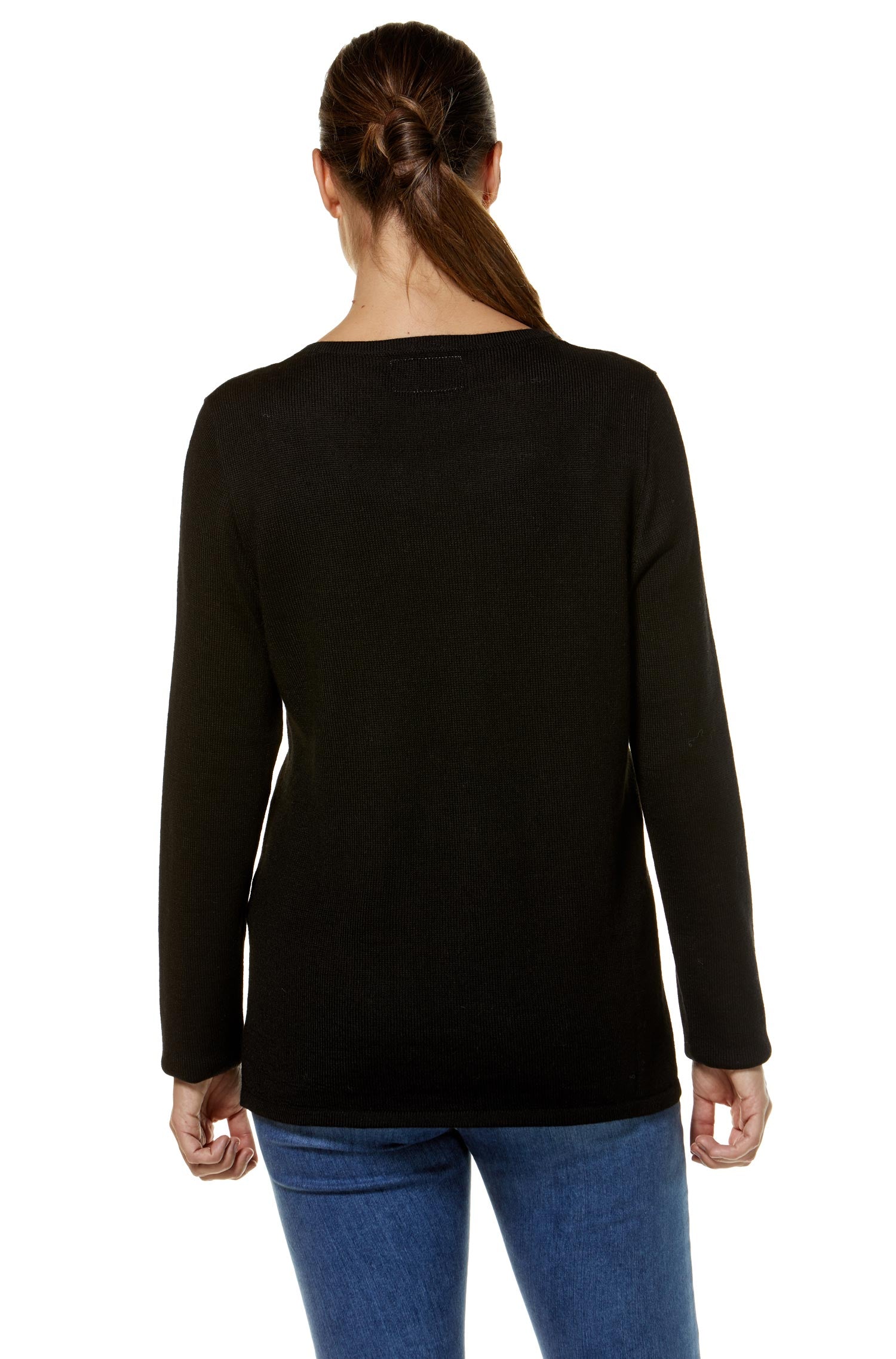 Alpaka Pullover BASIC aus 100% Baby Alpaka-schwarz