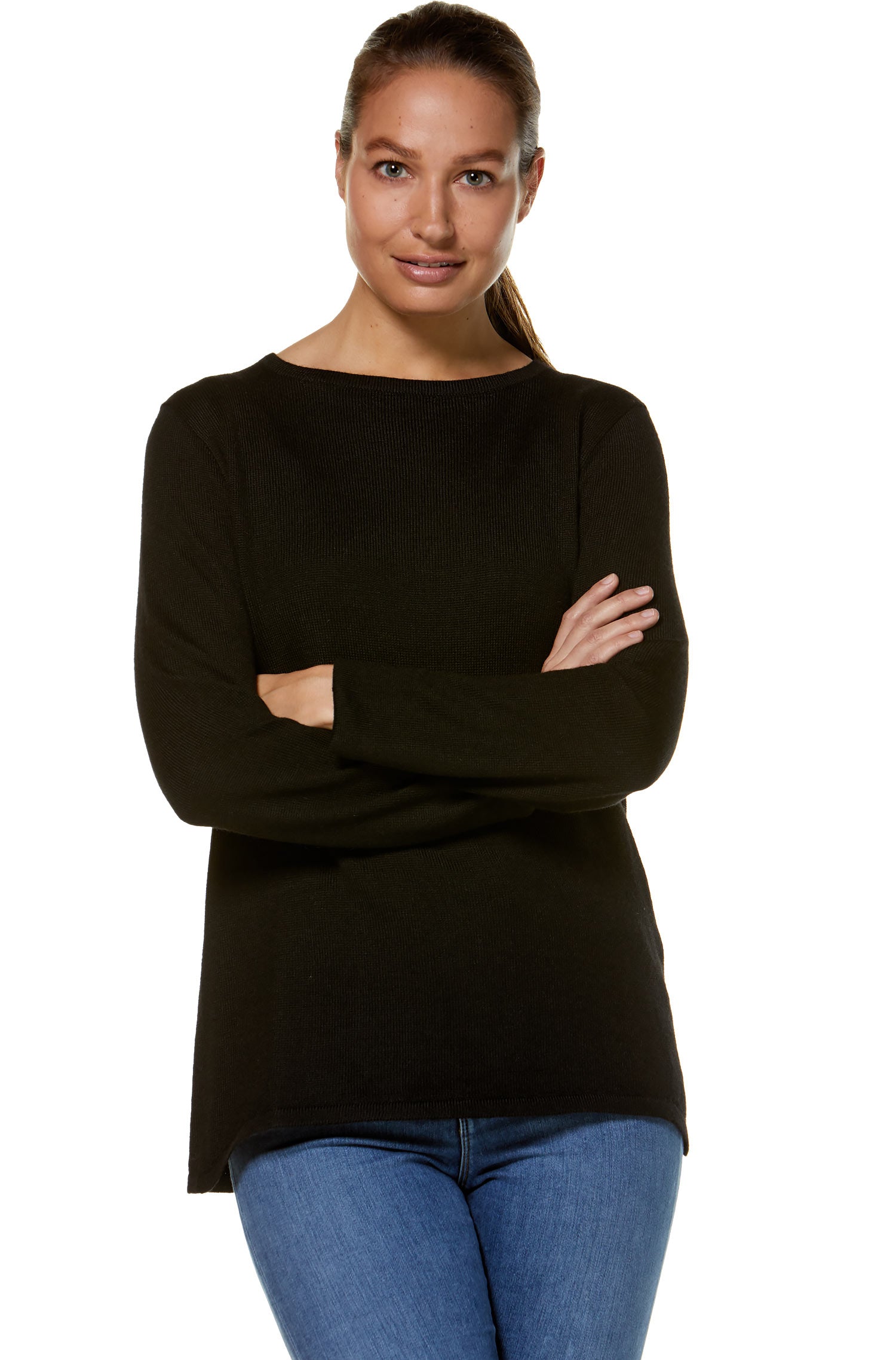 Alpaka Pullover BASIC aus 100% Baby Alpaka-schwarz