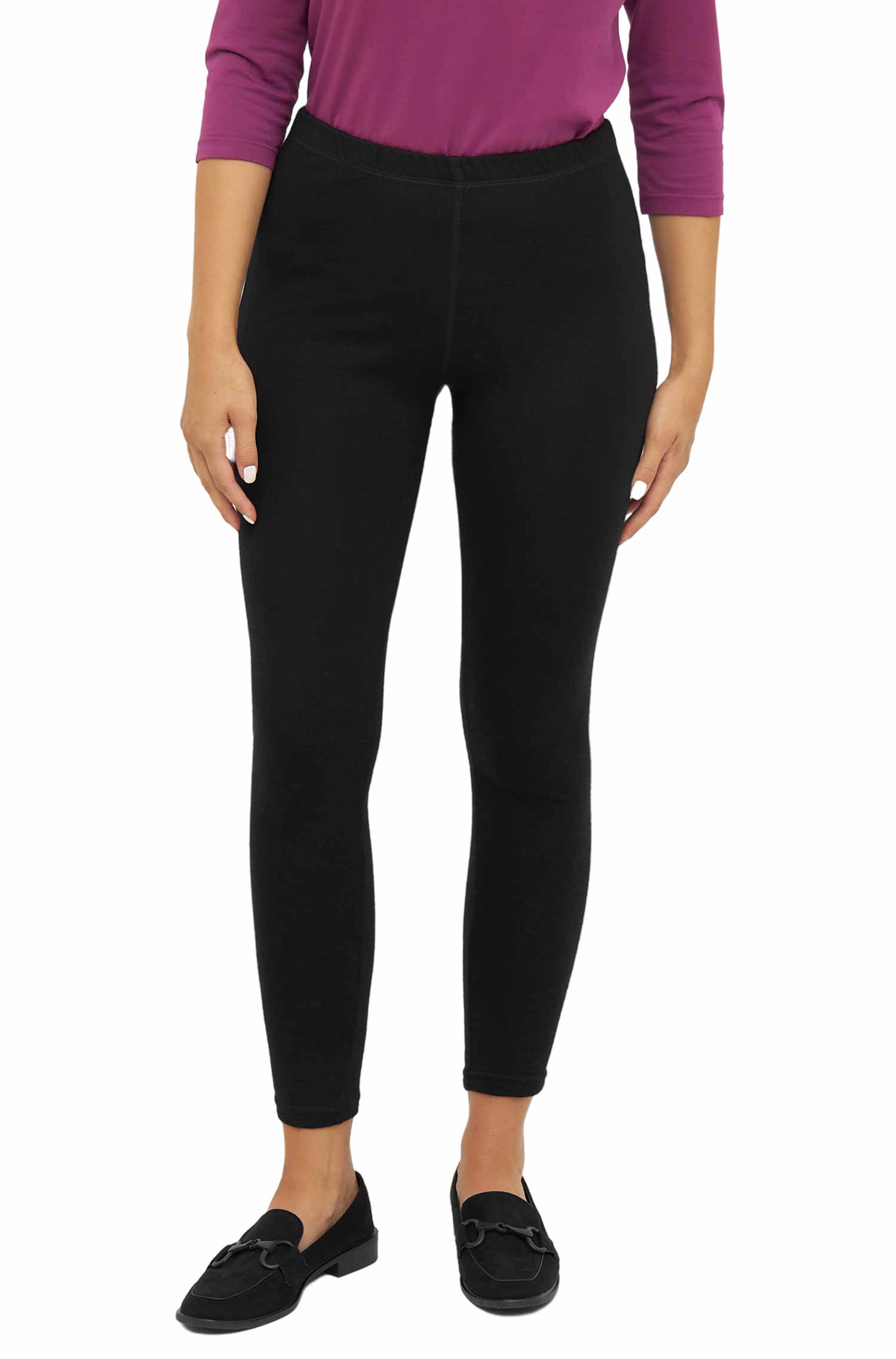 Alpaka Baselayer THERMO Leggins für Damen aus Royal Alpaka-schwarz
