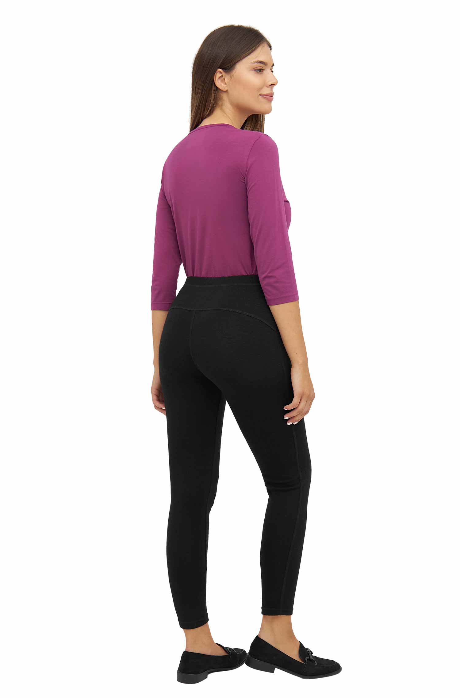 Alpaka Baselayer THERMO Leggins für Damen aus Royal Alpaka-schwarz
