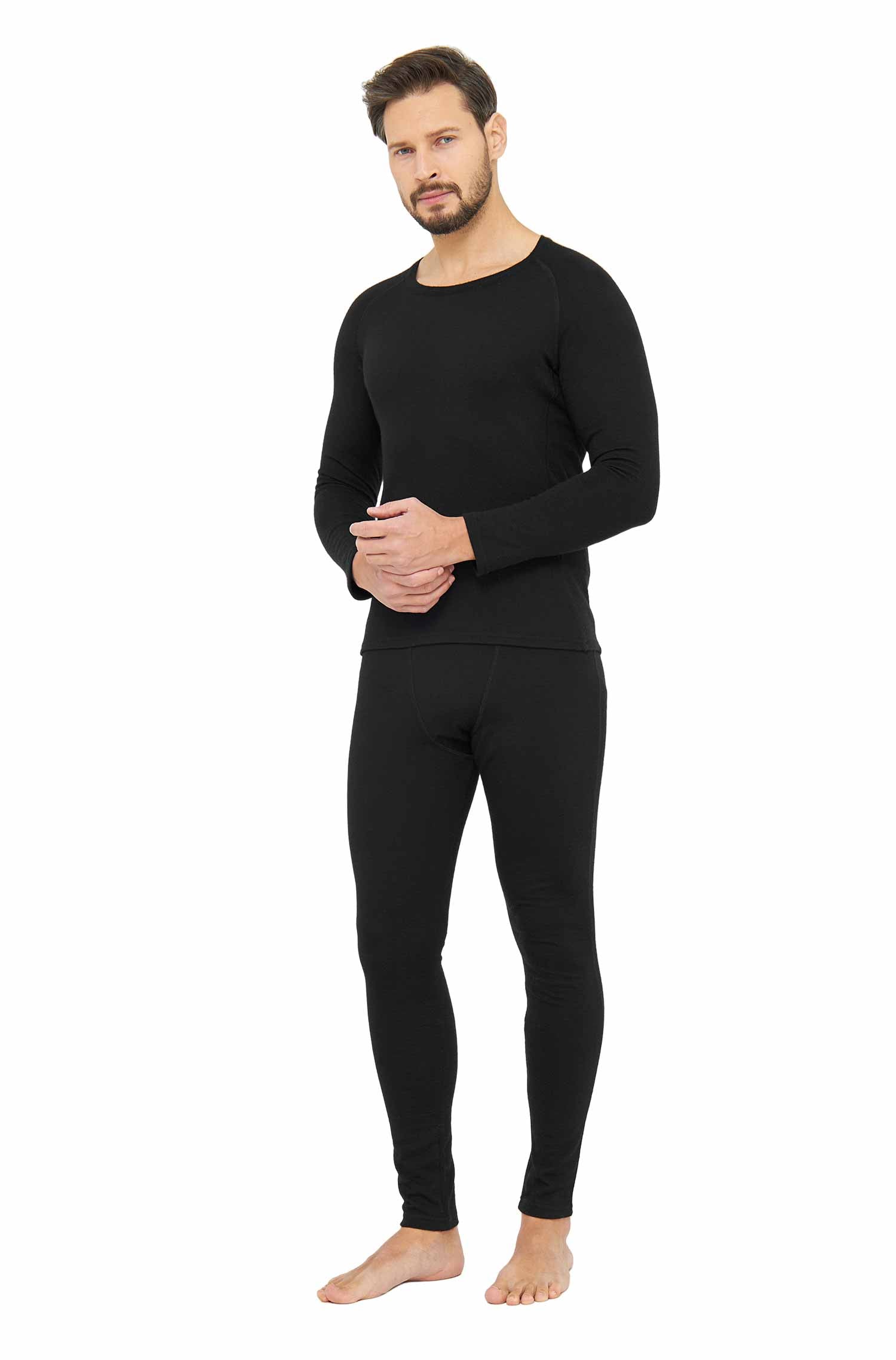 Alpaka THERMO Hose für Herren aus Royal Alpaka-schwarz