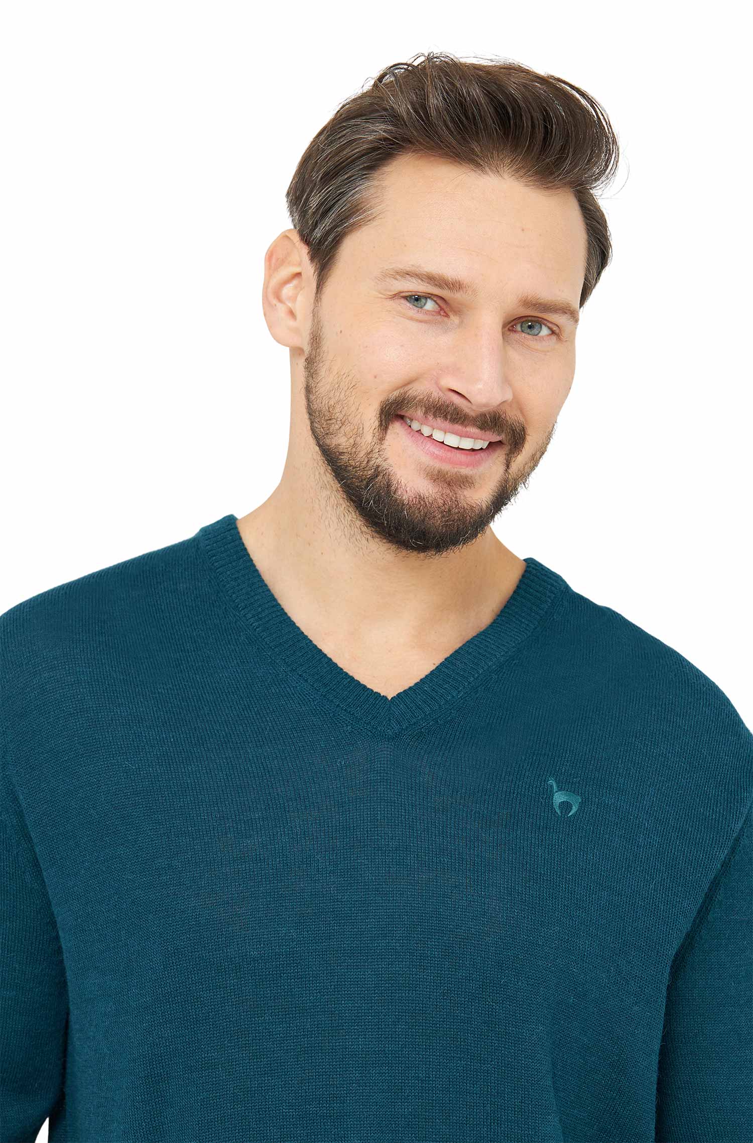 Alpaka Pullover BASIC aus 100% Baby Alpaka-ocean