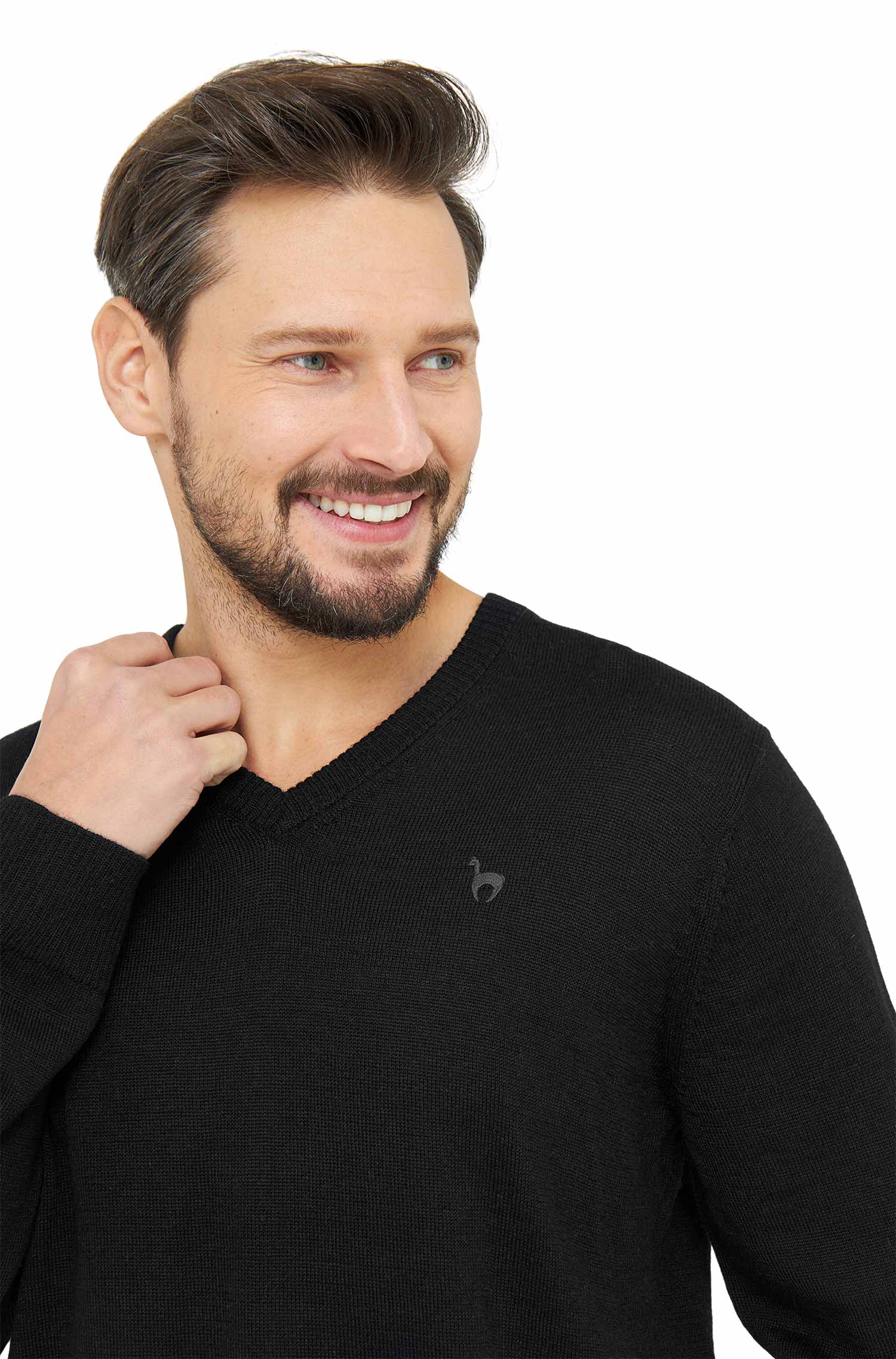 Alpaka Pullover BASIC aus 100% Baby Alpaka-schwarz