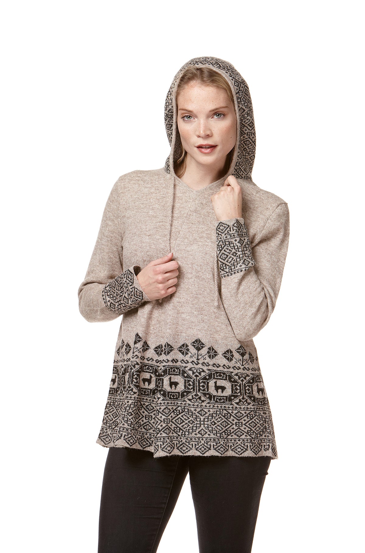 Alpaka Kapuzenpullover DIVINO-sand