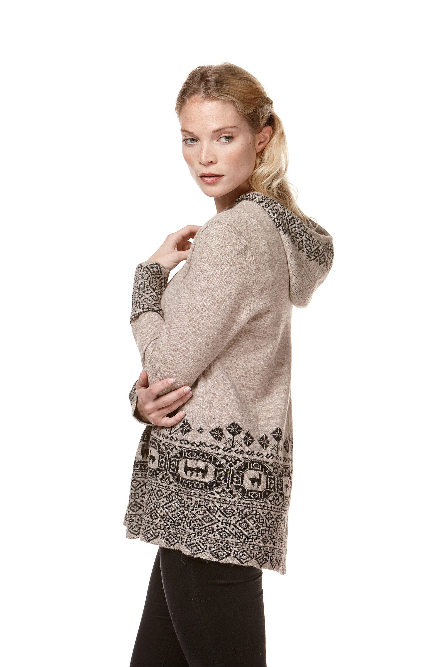 Alpaka Pullover DIVINO aus 100% Baby Alpaka-sand